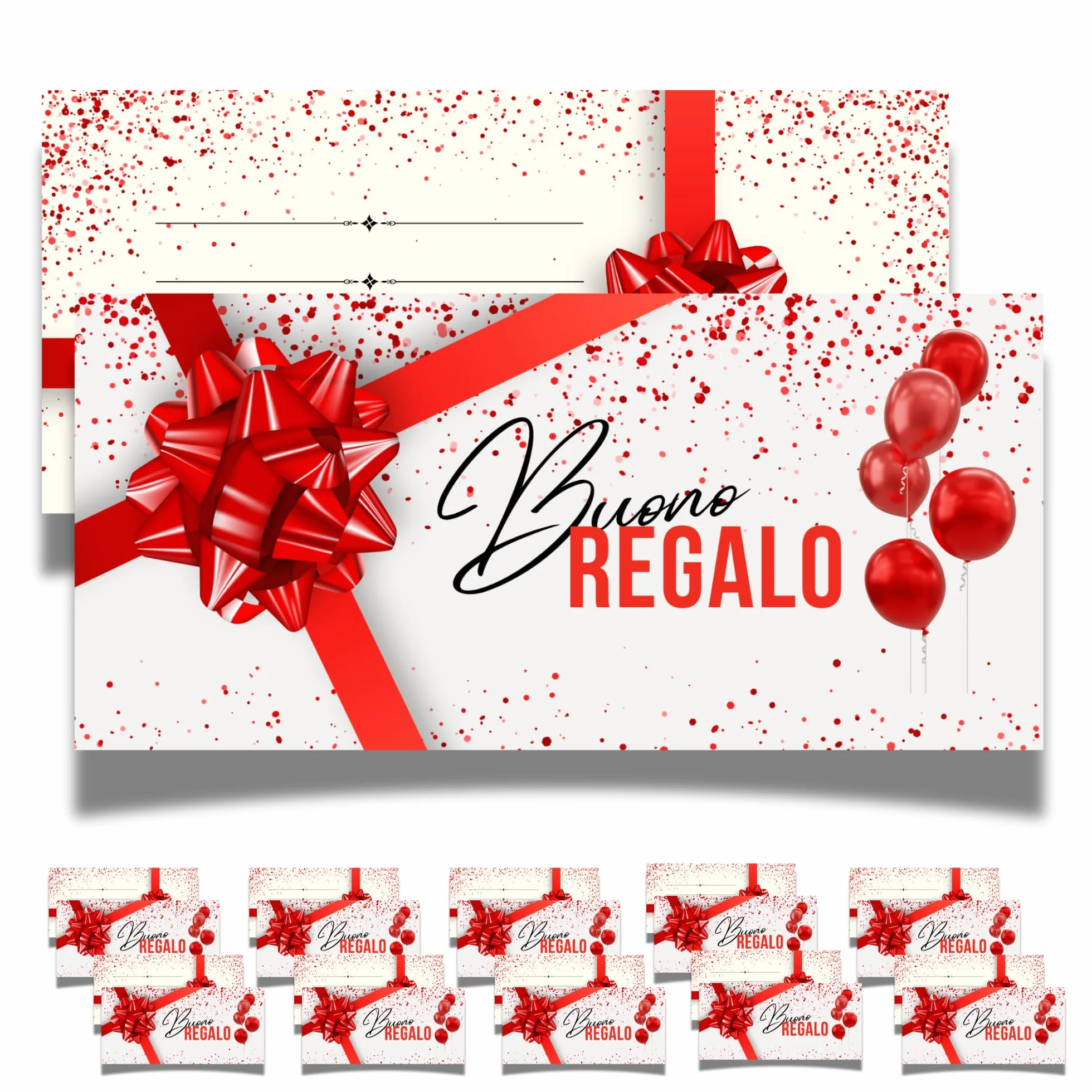 Buoni Regalo Personalizzabili Gift Card Rosso Con Buste