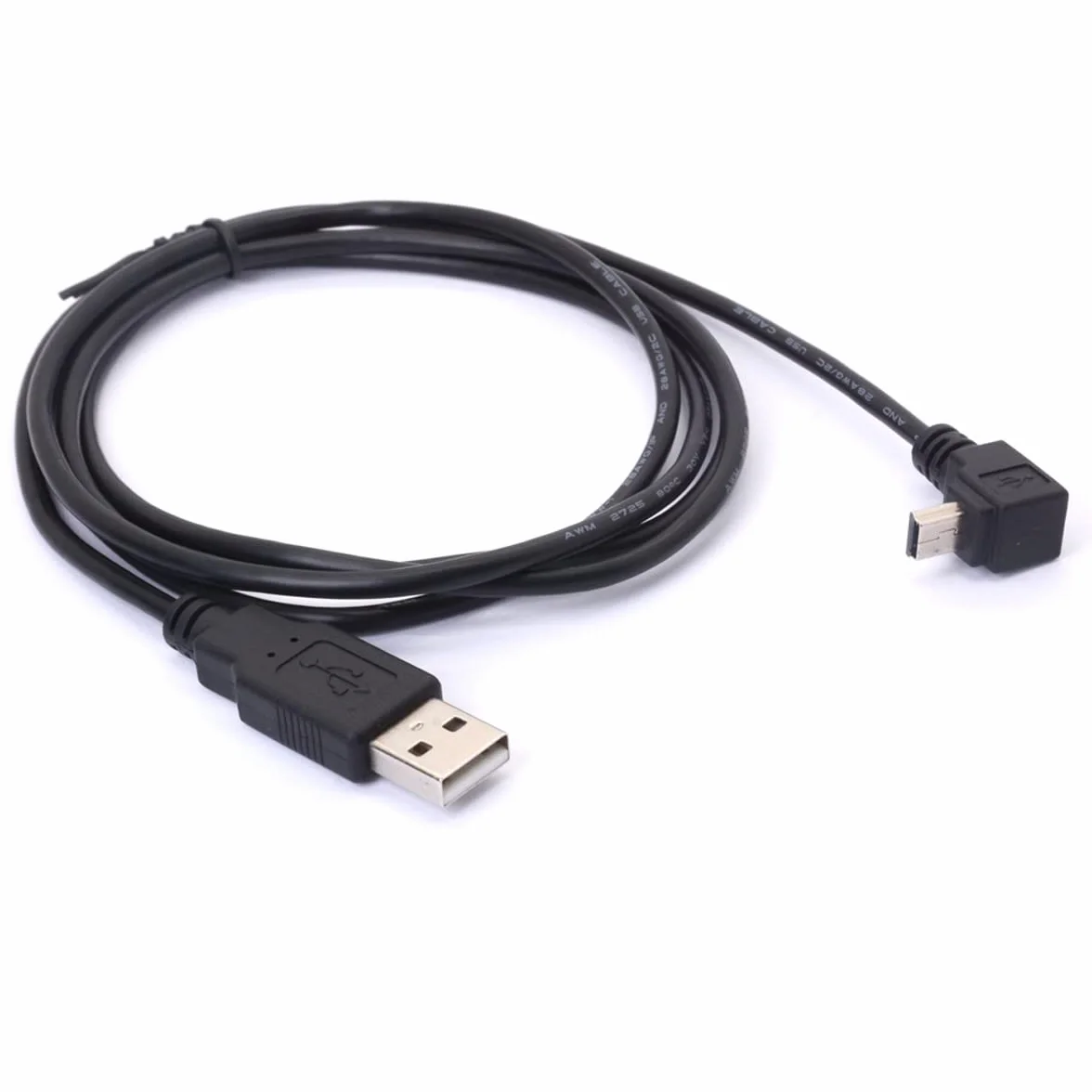 Cavo USB 2.0 A maschio ad angolo mini 5P 90 gradi 1,5 m per Garmin Dash Cam Navigatore GPS DVR