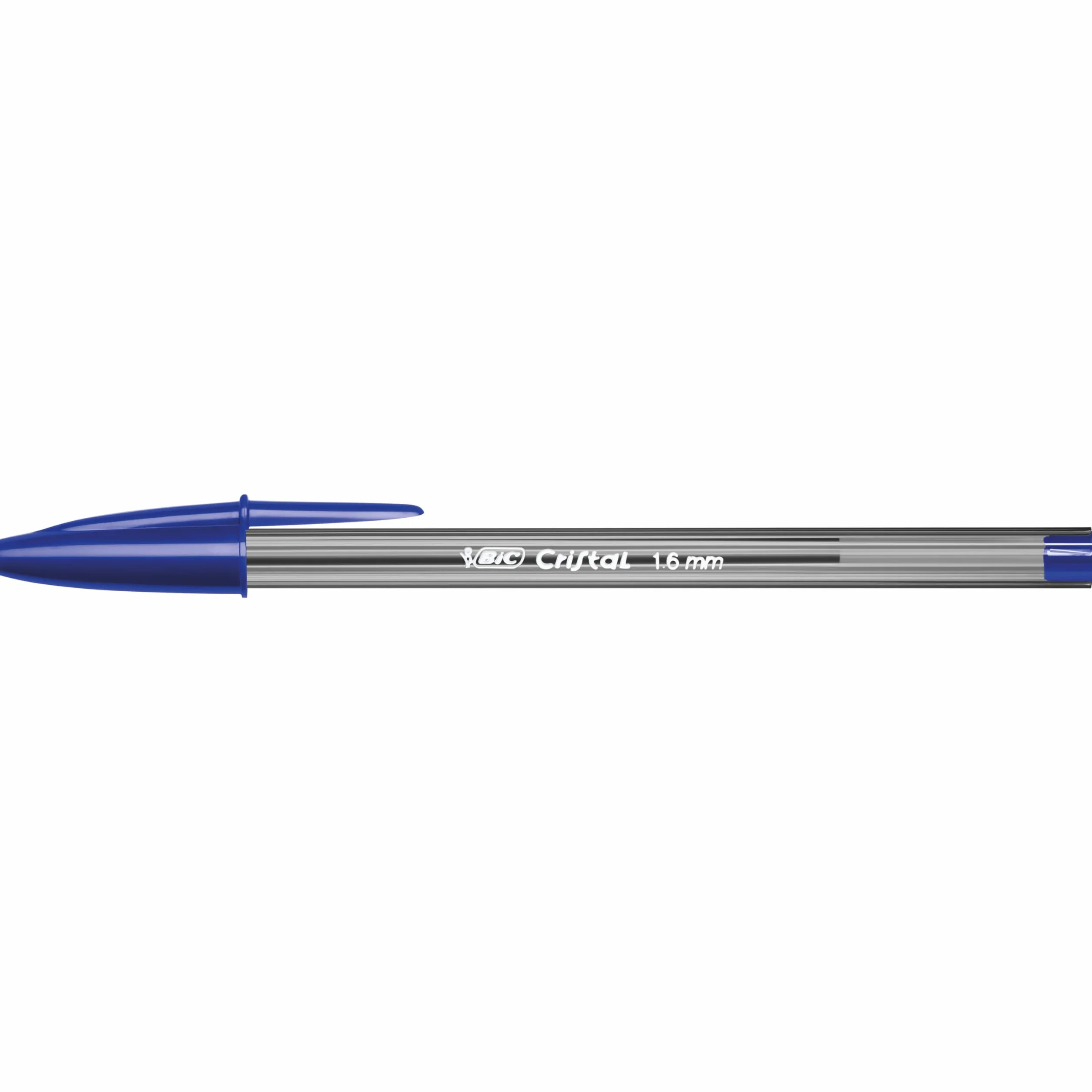 BIC Cristal Large Penne a Sfera Blu Punta Media 1.6 mm Confezione 50