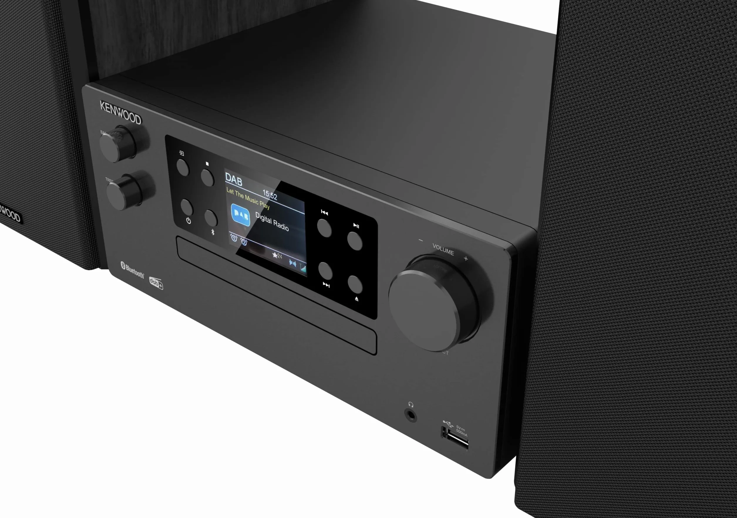 KENWOOD M-925DAB Sistema Micro HiFi Stereo DAB+ FM CD USB AUX 2,4" Display Colori Nero