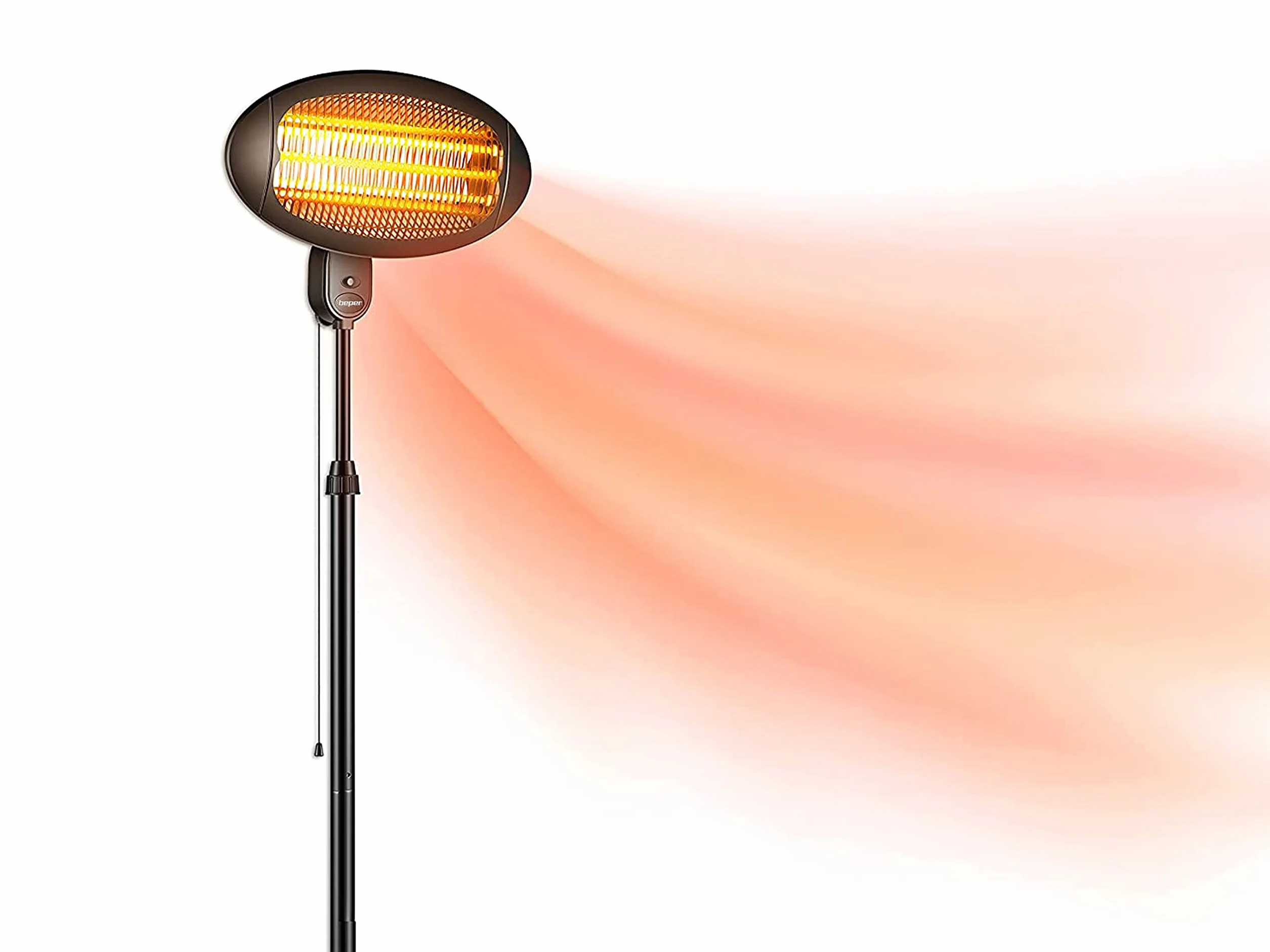 BEPER P203PAN002 Lampada Riscaldante a Basso Consumo 3 Impostazioni Calore Stufa Quarzo Esterno