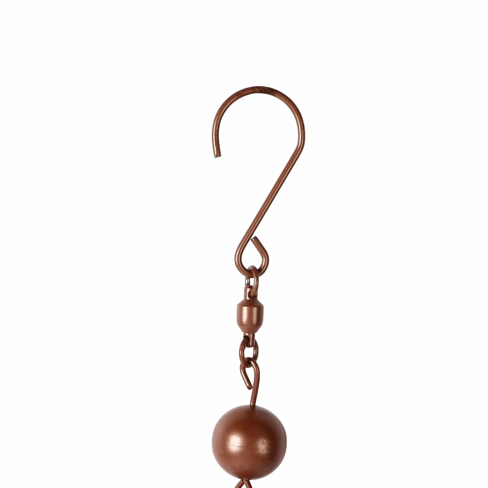 Catena da Pioggia Sospesa in Ferro 42-52 Pollici per Grondaie e Barili di Pioggia Metallo Rotante Decorativa