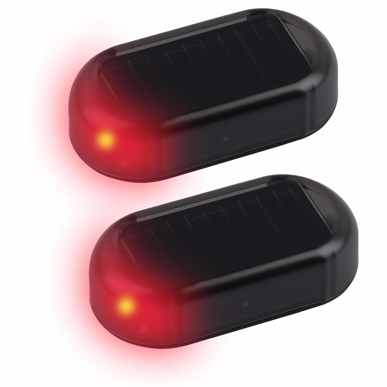 Set di 2 Allarme Solare per Auto, LED Antivandalismo Lampeggiamento Notturno, Sistema Antifurto Flash per Auto Moto Barca