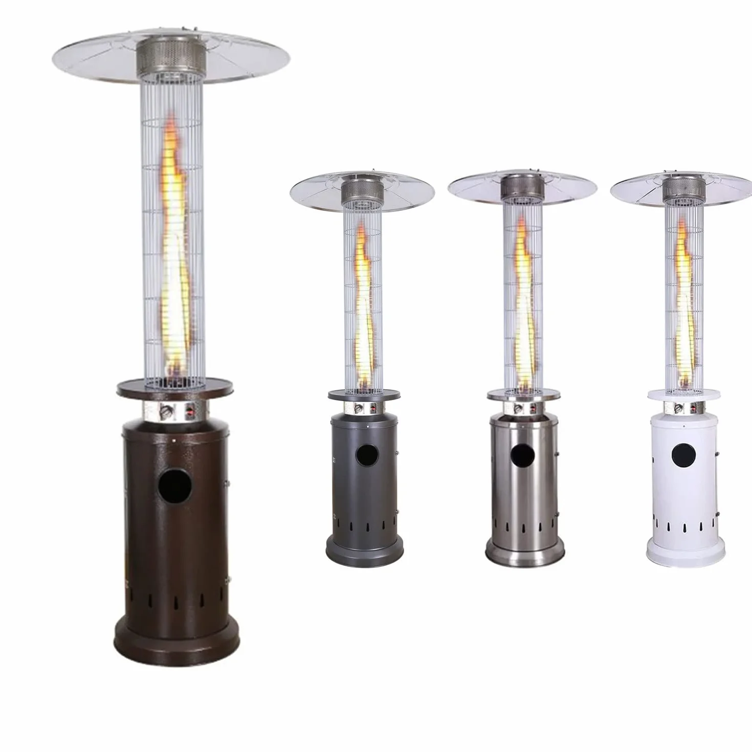 Marvin Stufa A Fungo Gas Bombola Gpl Da Esterno Portatile Cilindro Arredo Riscaldante Per Terrazzo Patio Giardino Locali Ristoranti Bar In Acciaio Potenza 13 Kw (moka)