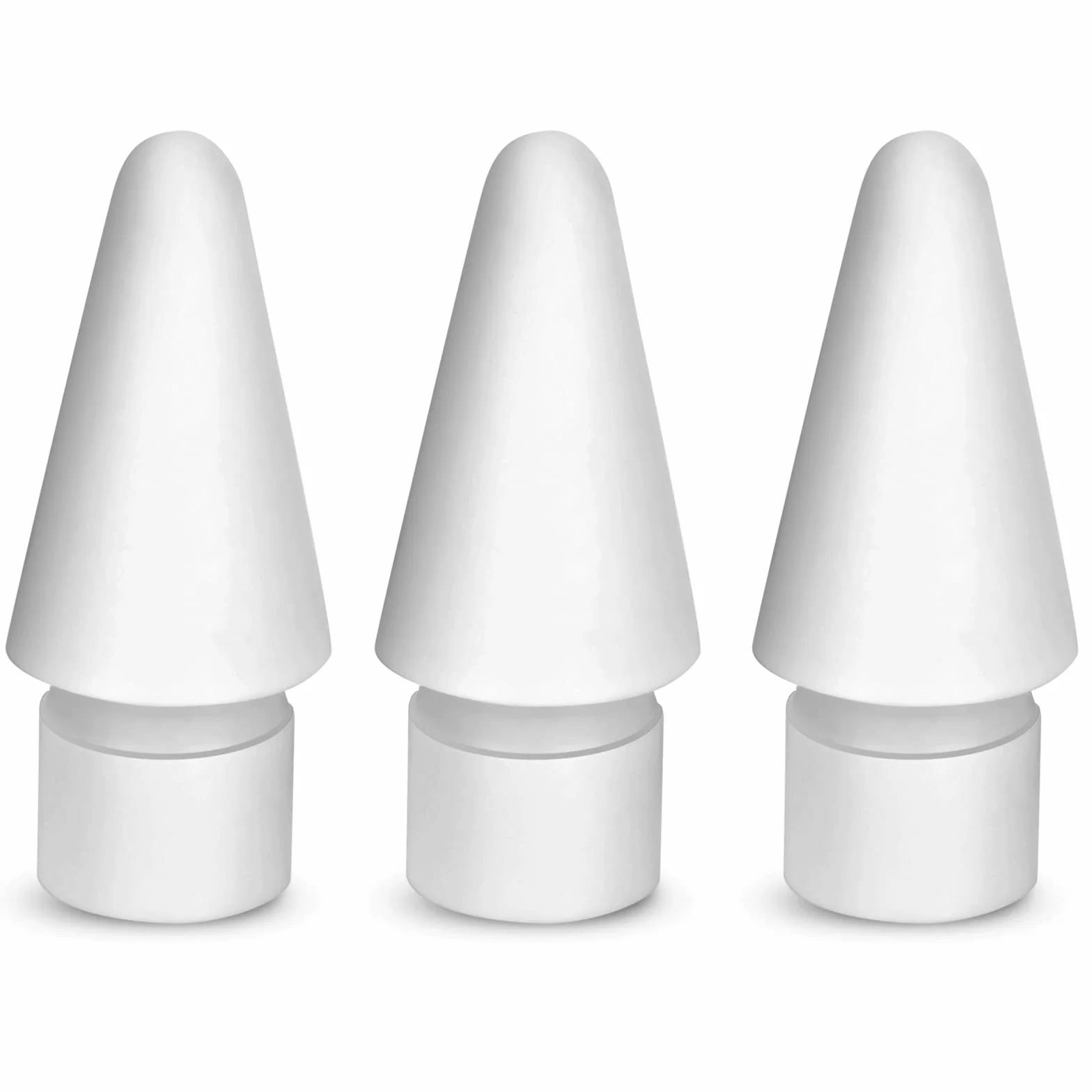 flintronic Punta per Apple Pencil, 3 Pezzi, Alta Sensibilità, Ricambio, Compatibile con 1a e 2a Generazione, Bianco