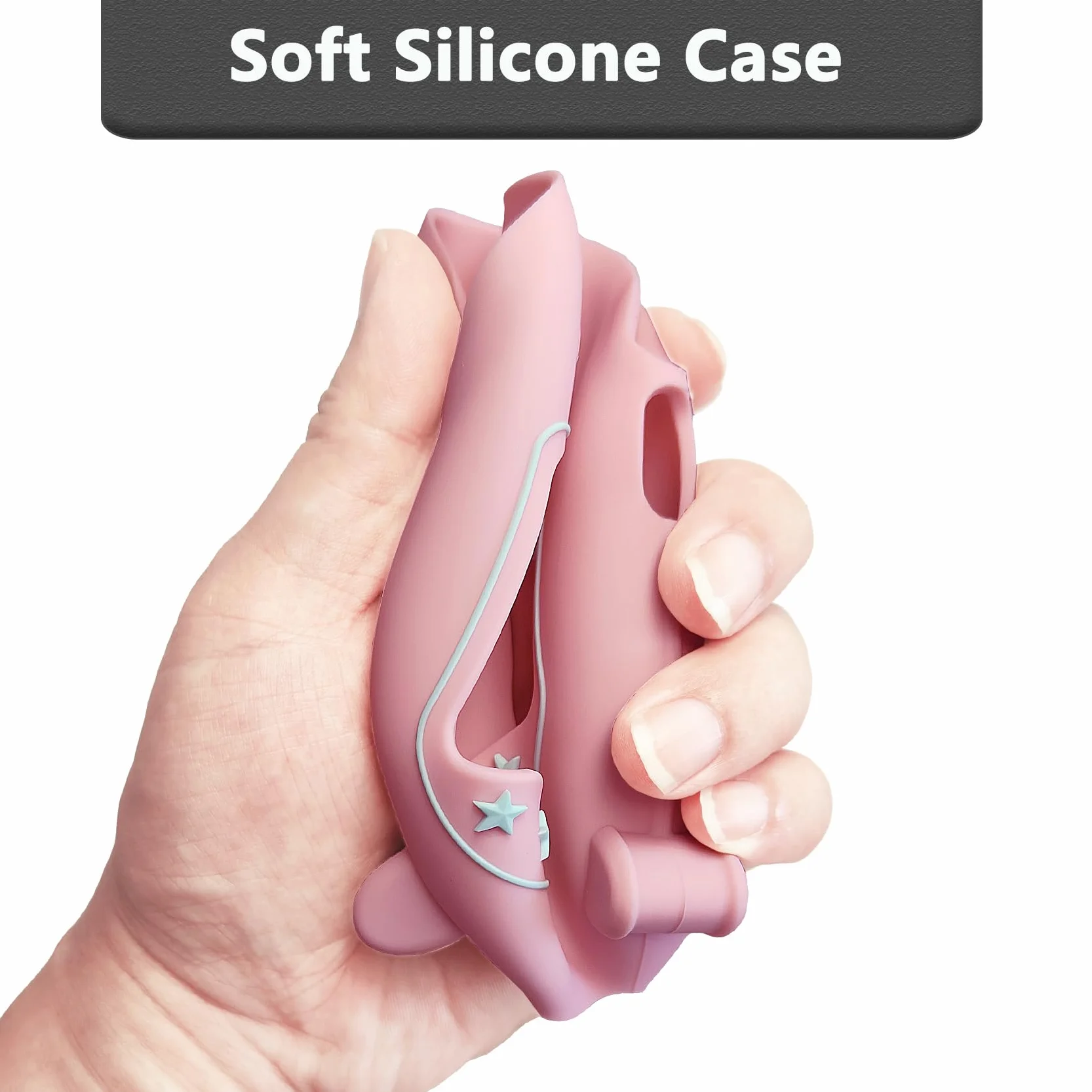 Custodia in silicone per JBL Clip 5 Ultra protettiva per altoparlante Bluetooth portatile rosa