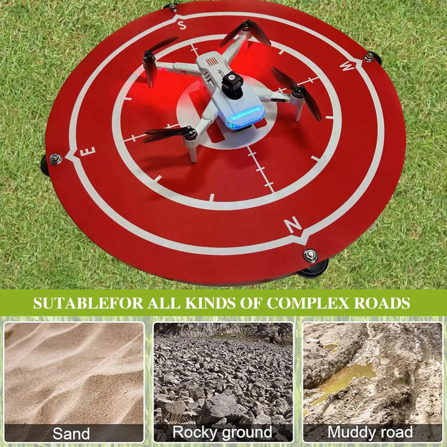 Pieghevole Portatile Helipad Universale per Droni Tappeto di Atterraggio