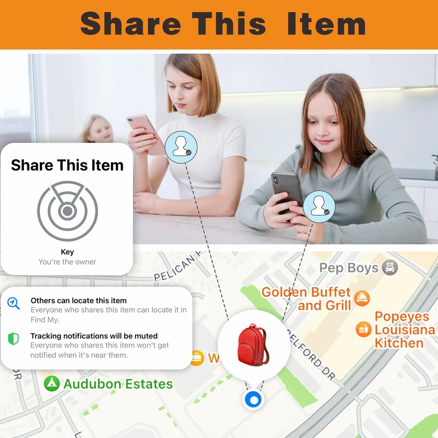 Smart Tag compatibile con Apple Find My (Solo iOS) localizzatore per chiavi bagagli valigie portafogli impermeabile IP67