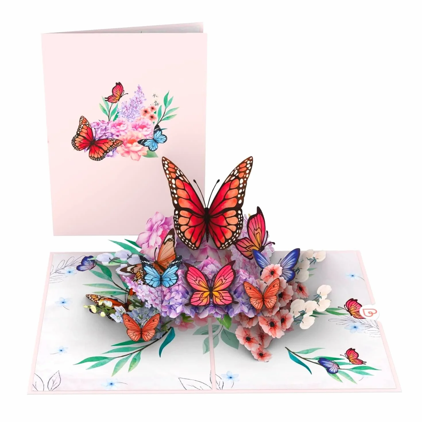 Papercrush® Biglietto pop-up Farfalle sui fiori 3D per lei compleanno anniversario fidanzata