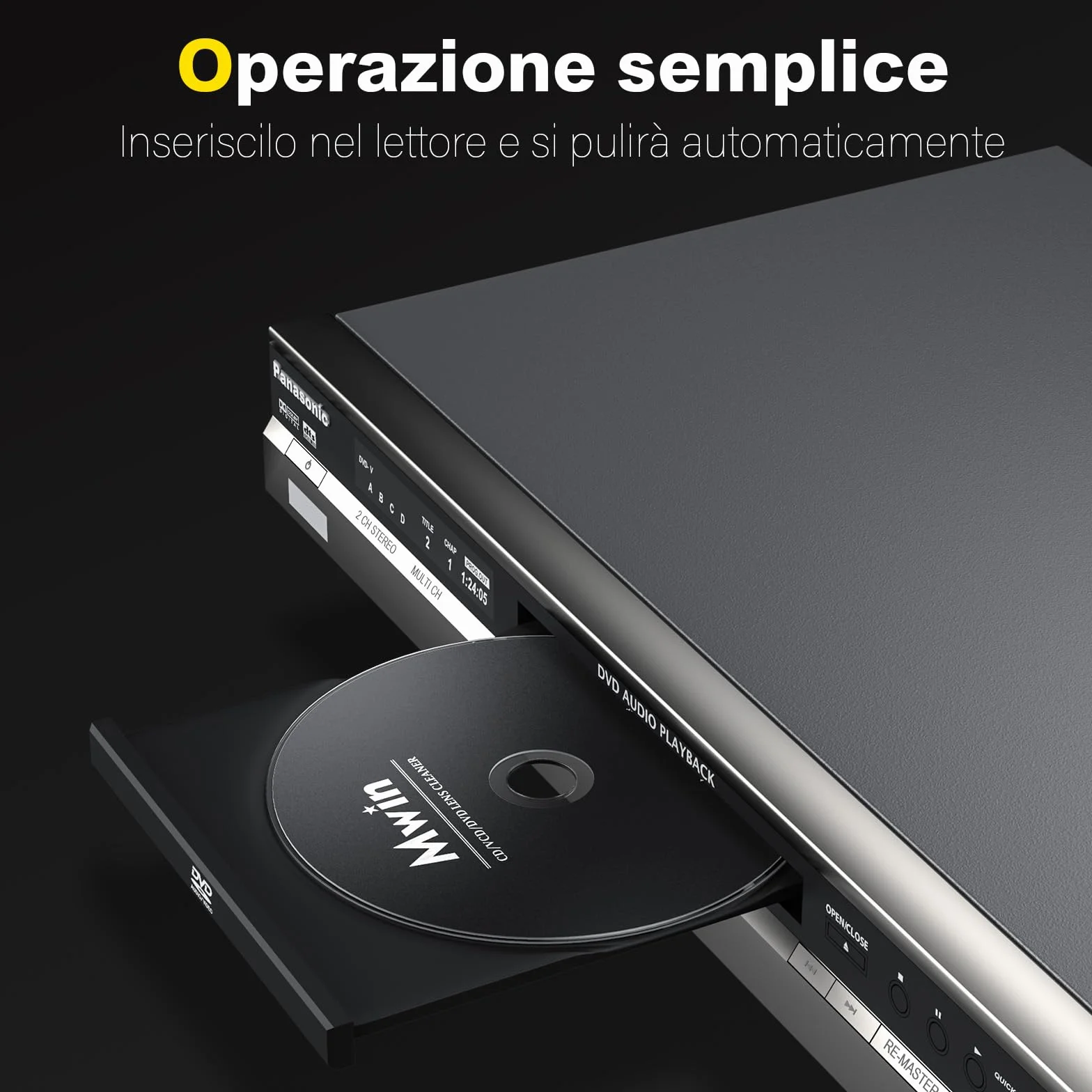 Kit Pulizia Lenti CD VCD DVD per Auto Casa Mwin Disco