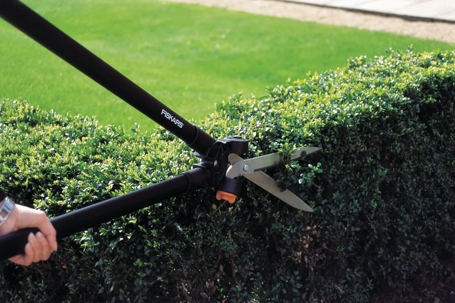 Fiskars Cesoie per erba e siepi PowerLever GS53 2,5 m Nero Arancione