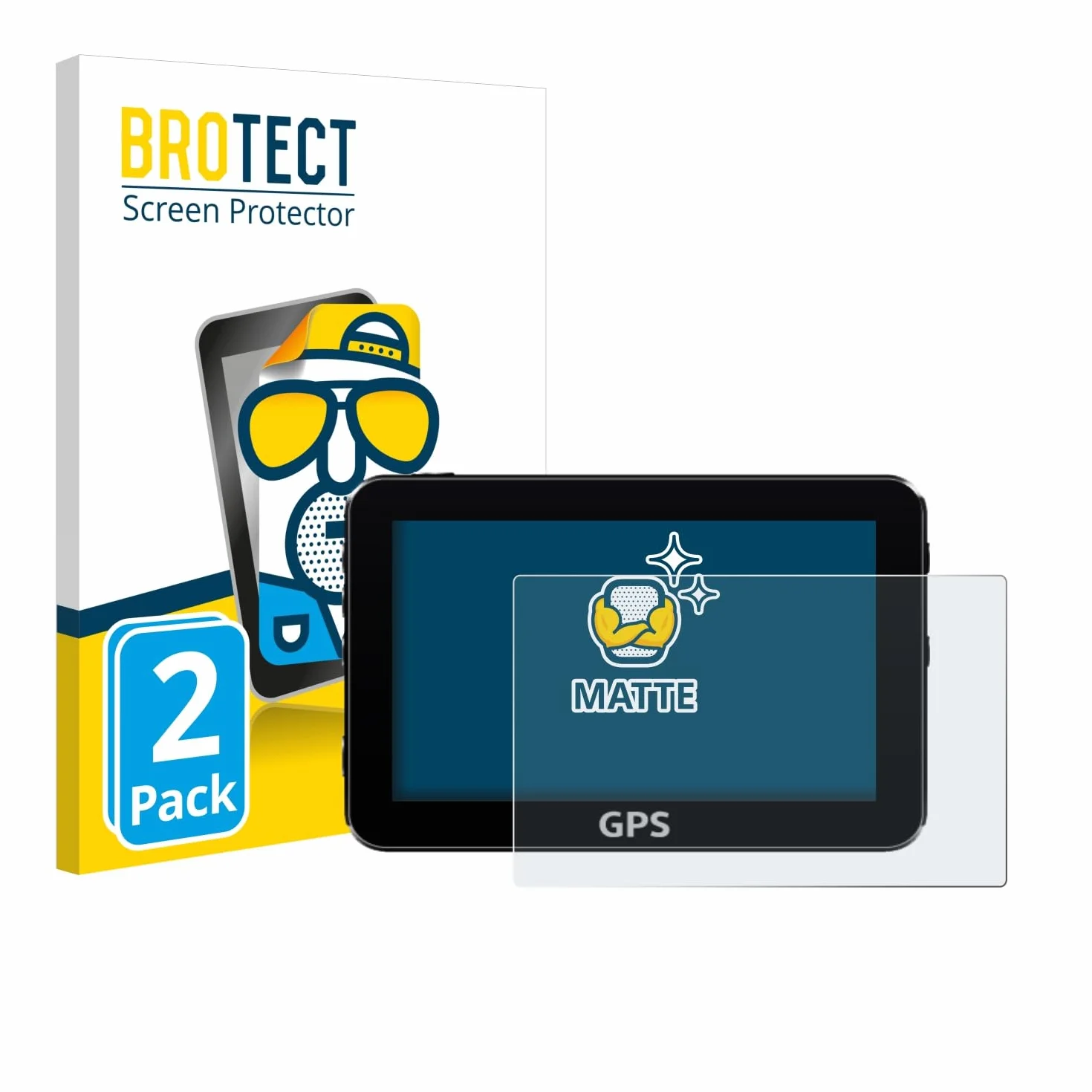 brotect Pellicola Protettiva Opaca 7" per GPS 17.8 cm (7,0 pollici) 154.8 mm x 87 mm 16:9 2 Pezzi