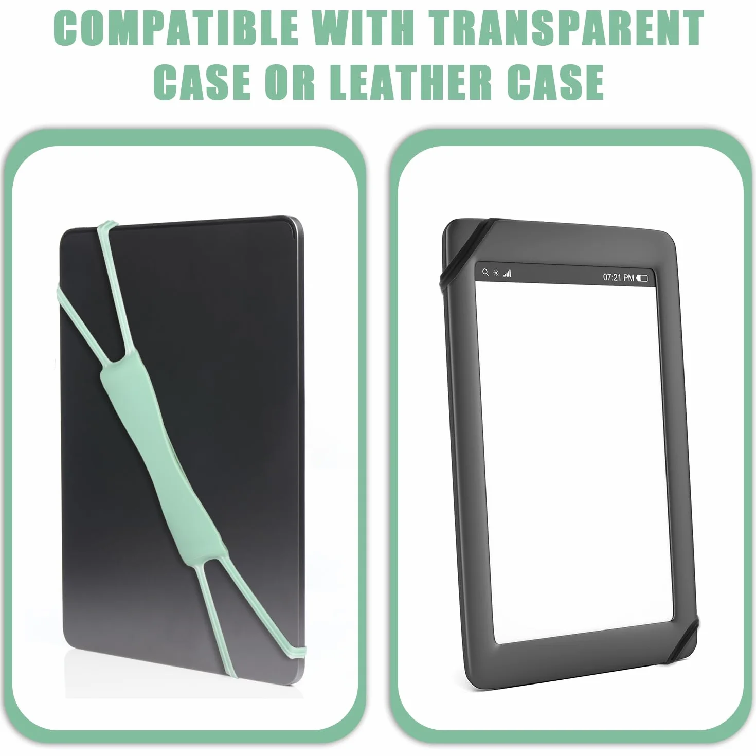 Lyreh 3 Pezzi Supporto da Polso per Kindle, Comodo Cintura di Lettura Estensibile per Tablet 10,16-20,32 cm (Nero, Rosso, Verde)