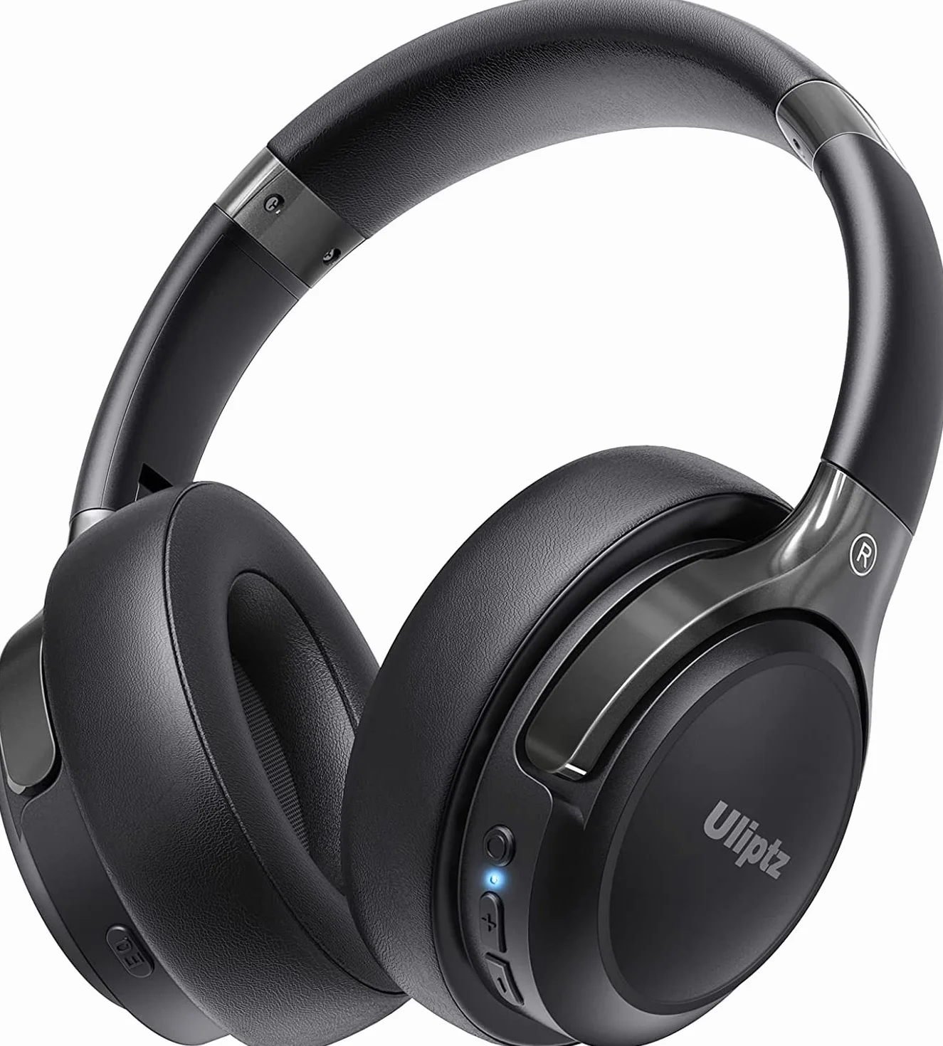 Uliptz Cuffie Wireless Bluetooth, 65 Ore Riproduzione, 6 EQ, Stereo HiFi Over Ear con Microfono, Bluetooth 6.0, Nero