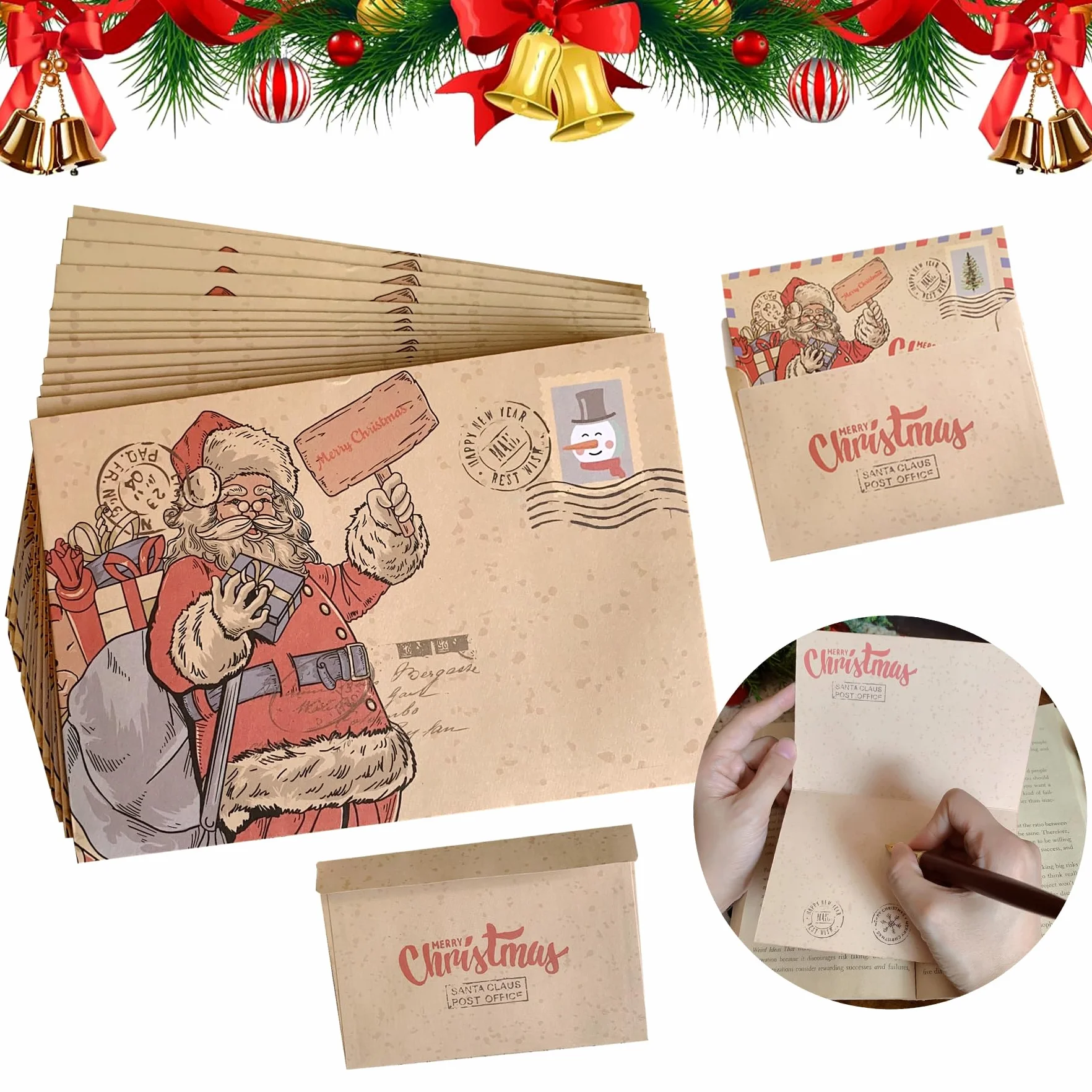 Biglietti Auguri Natale con Buste CLHXWU12 A6 Vintage