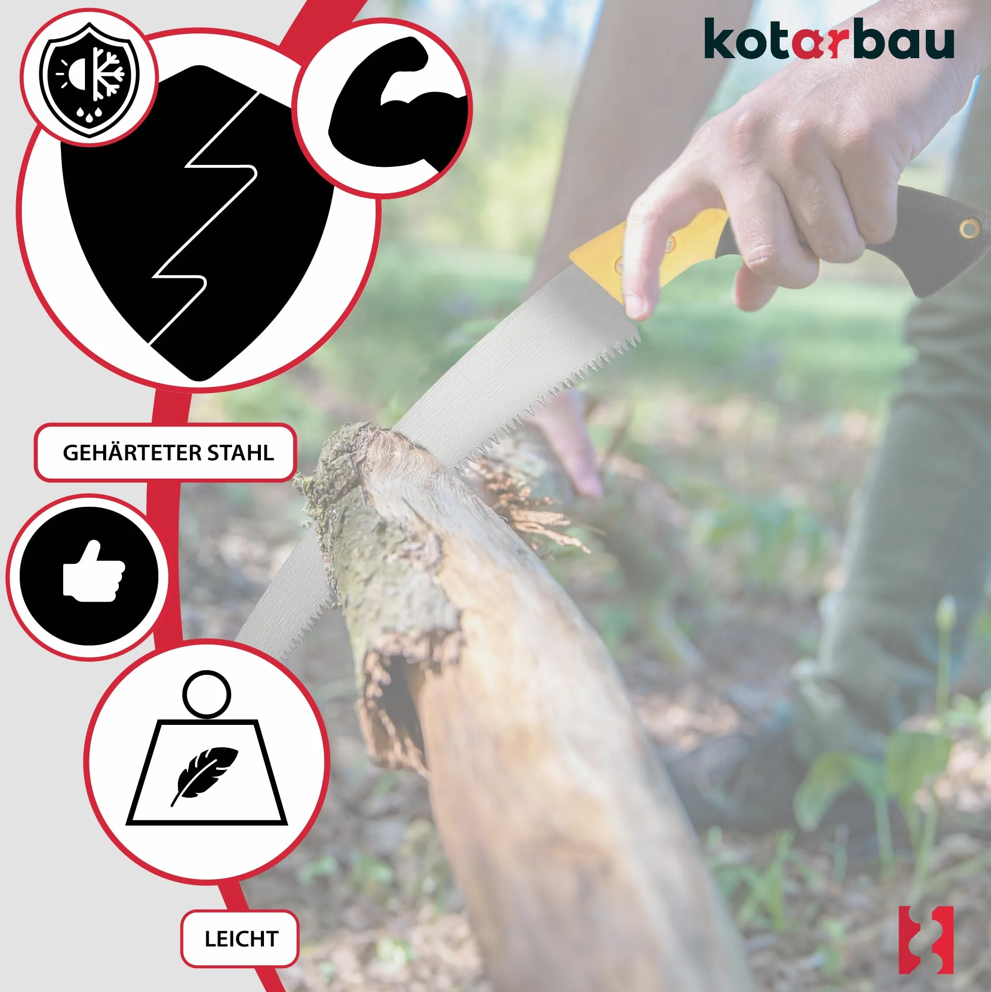 KOTARBAU® Sega da Giardino 320mm Piegata Manuale per Taglio Rami Arbusti