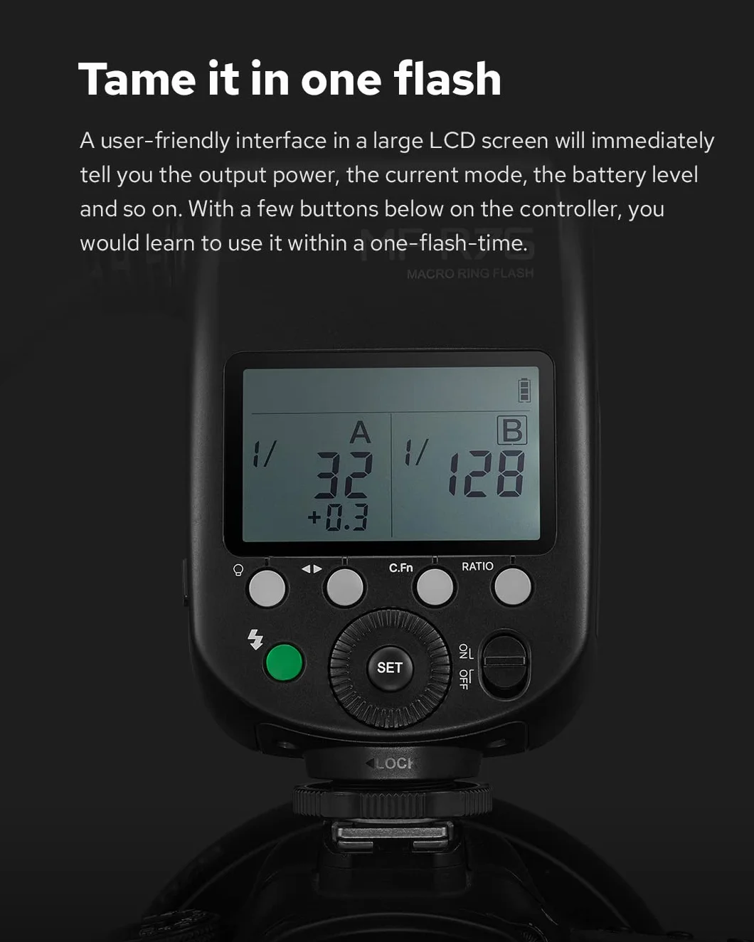 Godox MF-R76 Macro Ring Flash Light dla Canon Nikon Sony