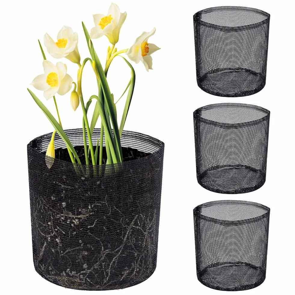 PH PandaHall 4pz Sacchetti per Piante Acquatiche Vaso per Piante da Laghetto da Giardino, Cestini per Piante da Laghetto in Rete Traspirante per La Coltivazione di Piante Acquatiche, 17.5x18.5cm