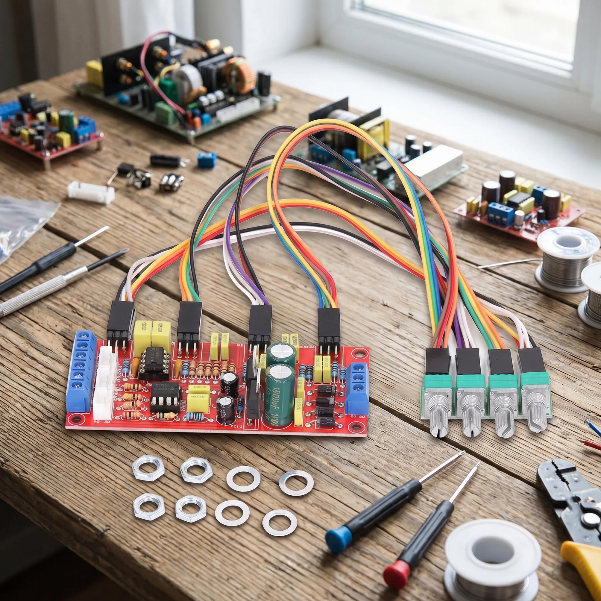 Preamplificatore Audio Professionale PCB con Controllo Volume e Tono Bassi Midrange Alti per Amplificatore Alta Fedeltà