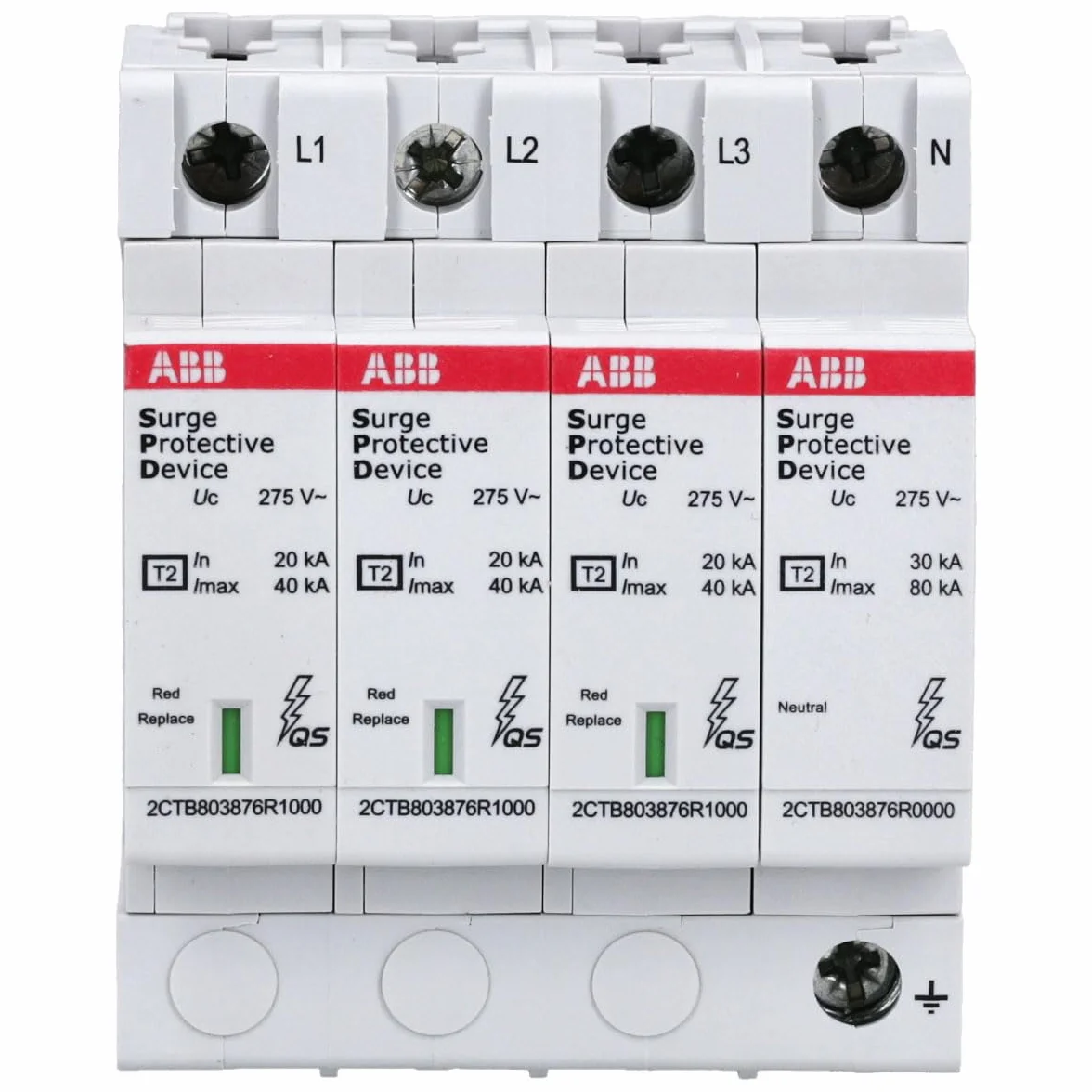 ABB OVR T2 3N 40 275 P SPD 3P+N 40KA