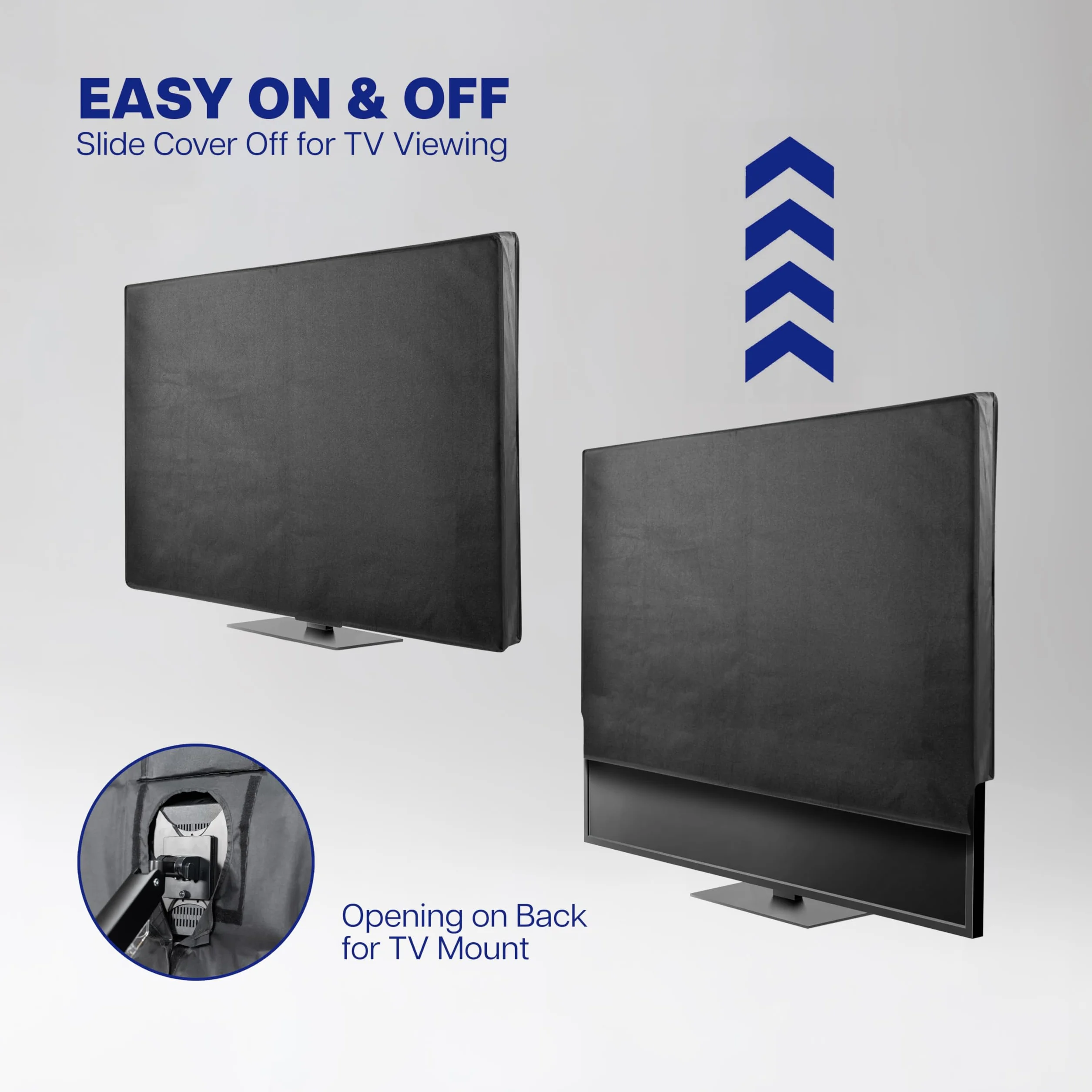 VIVO Cover-TV050B Protezione TV 50-52" Schermo Piatto Esterno Impermeabile