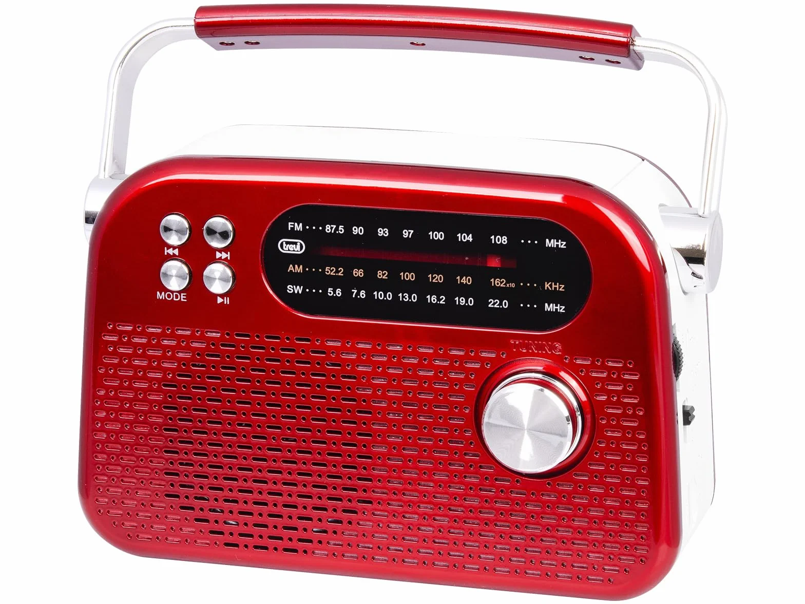 Trevi RDA 70 BR Radio Portatile Wireless Multibanda FM AM SW USB MP3 Batteria Ricaricabile al Litio Compatta