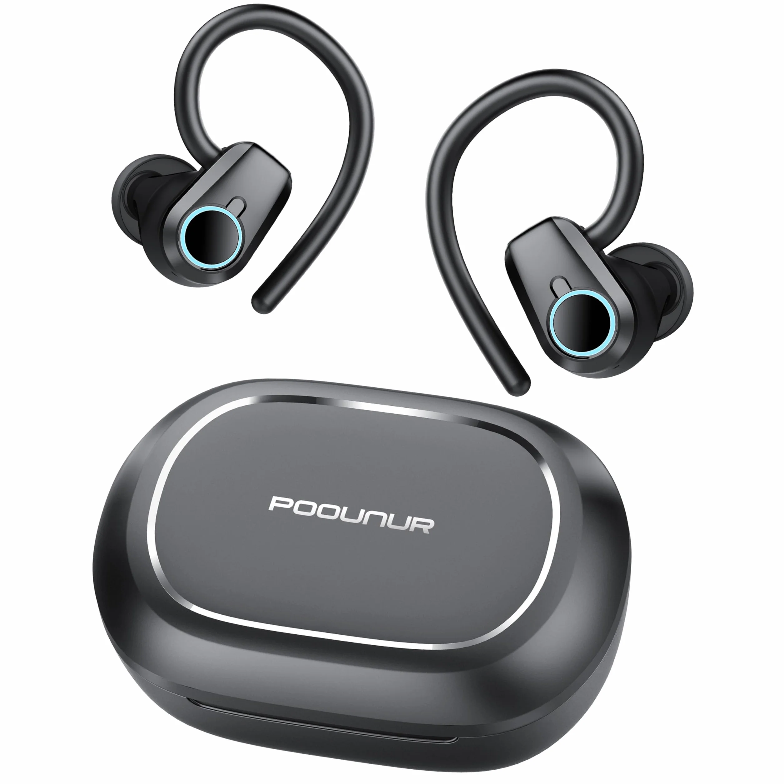Auricolari Bluetooth 5.4 Sport con Cancellazione Rumore ENC 4 Mic, Display LED, 50 Ore, IP7 Impermeabili