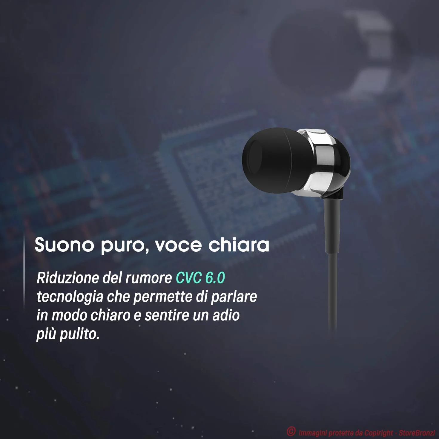 Fineblue F910 Auricolari Bluetooth Smartphone Con Clip Filo Retrattile In Ear Avviso a Vibrazione Microfono Cancellazione Rumore Nero