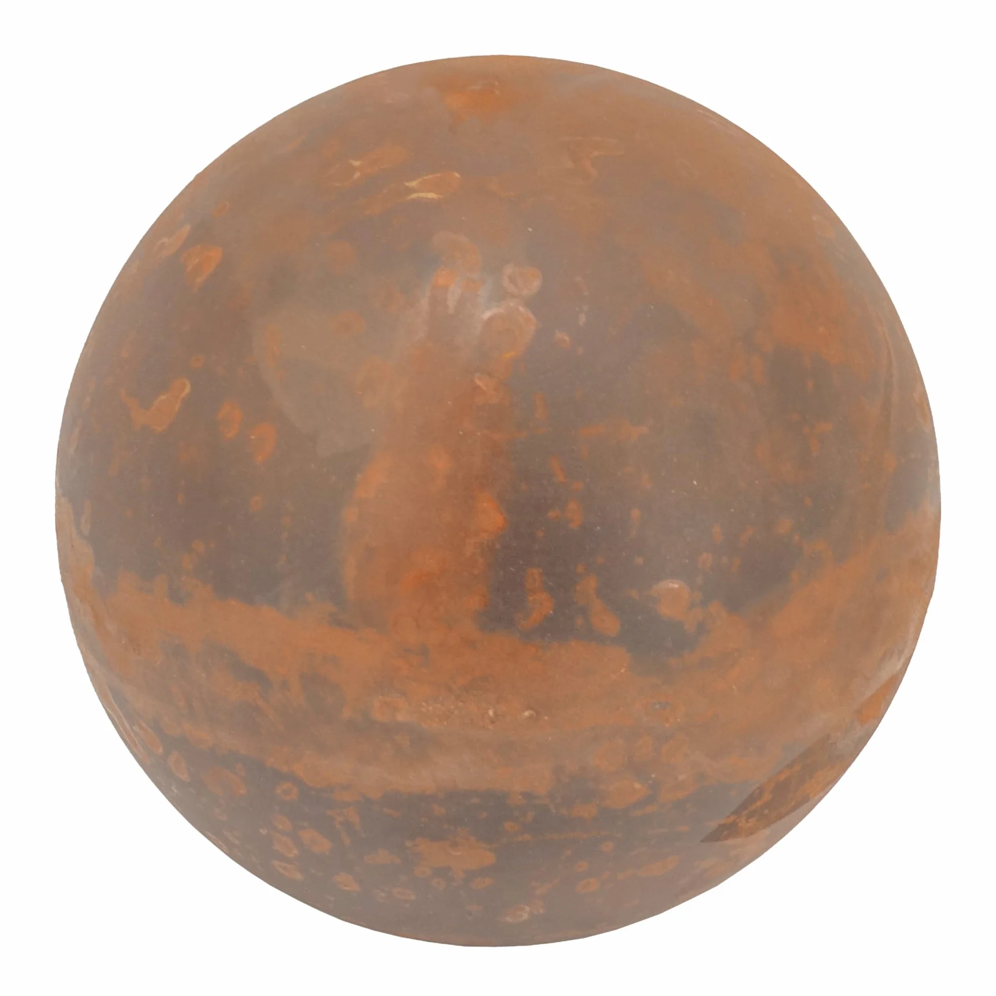 UNUS Sfera decorativa da giardino in metallo, diametro 40 cm, effetto ruggine per giardino, aiuole e terrazze
