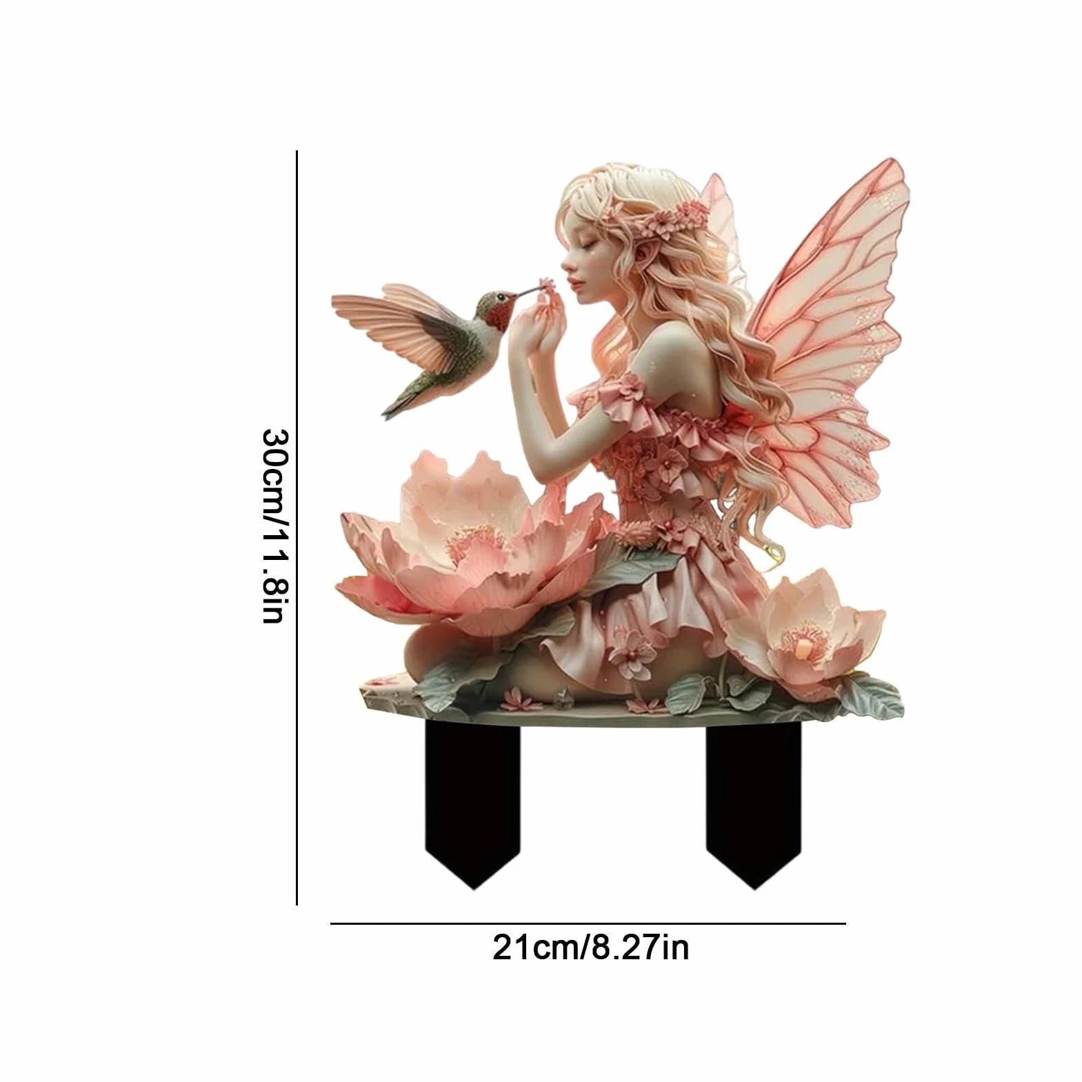 Statuetta da giardino delle fate, decorazione per vaso di fiori fata bohémien, ornamenti da giardino fioriera decorativa in acrilico per giardino fatato fata zucca di Halloween statua