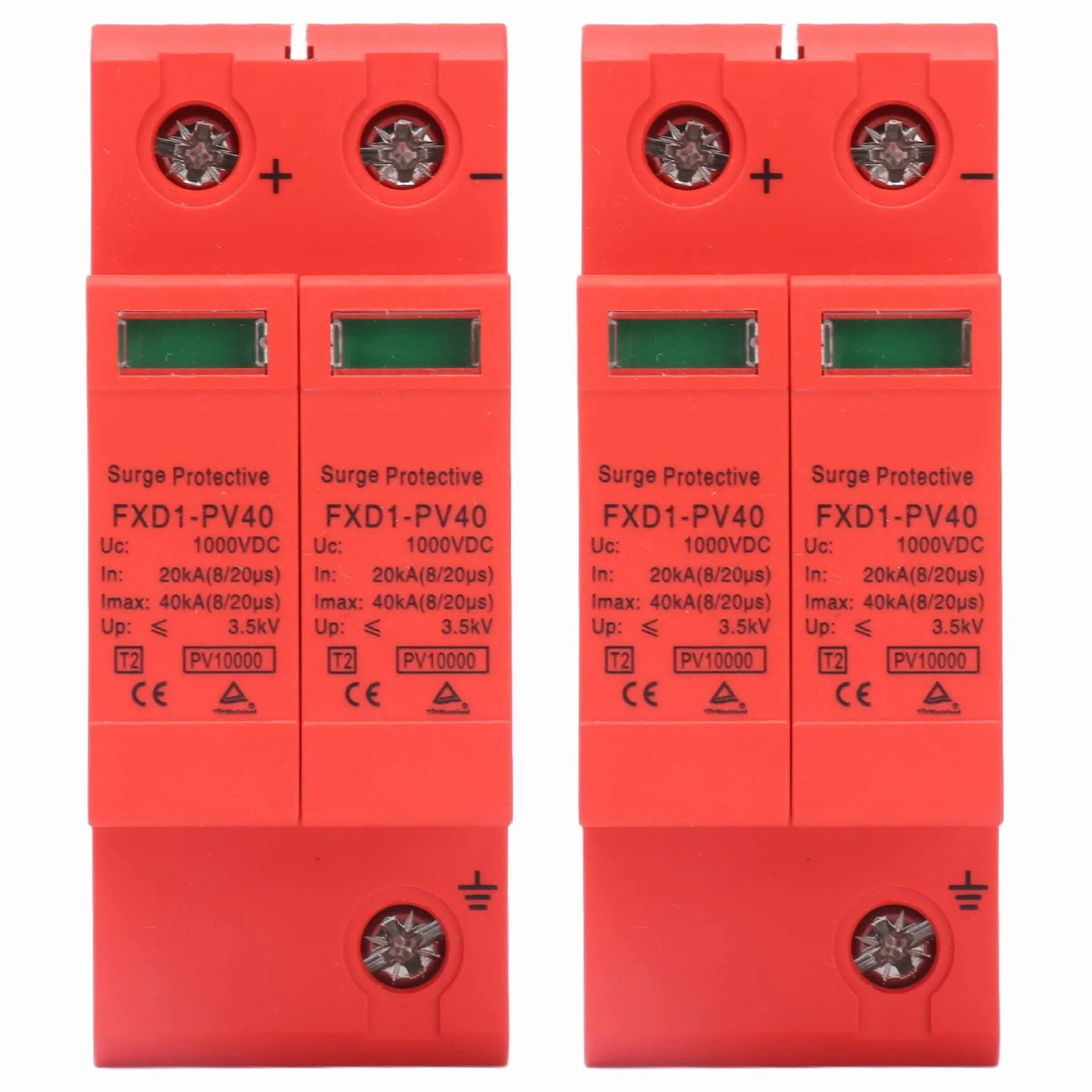 Scaricatore di Sovratensione 2P DC 1000V 20-40KA Dispositivo di Protezione