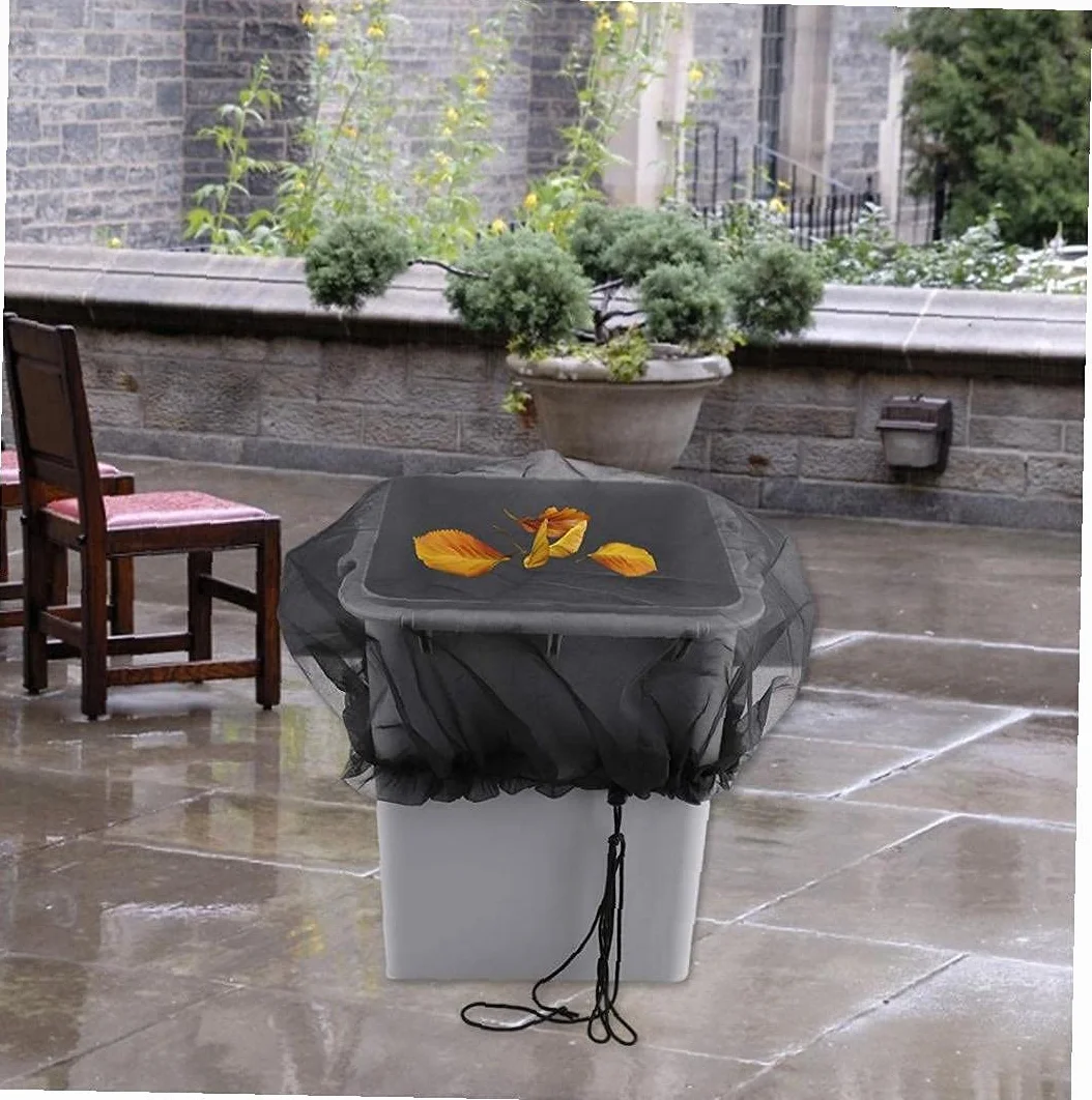 Regolabile Rain Barrel Net Mesh Cover Weather Water Butt