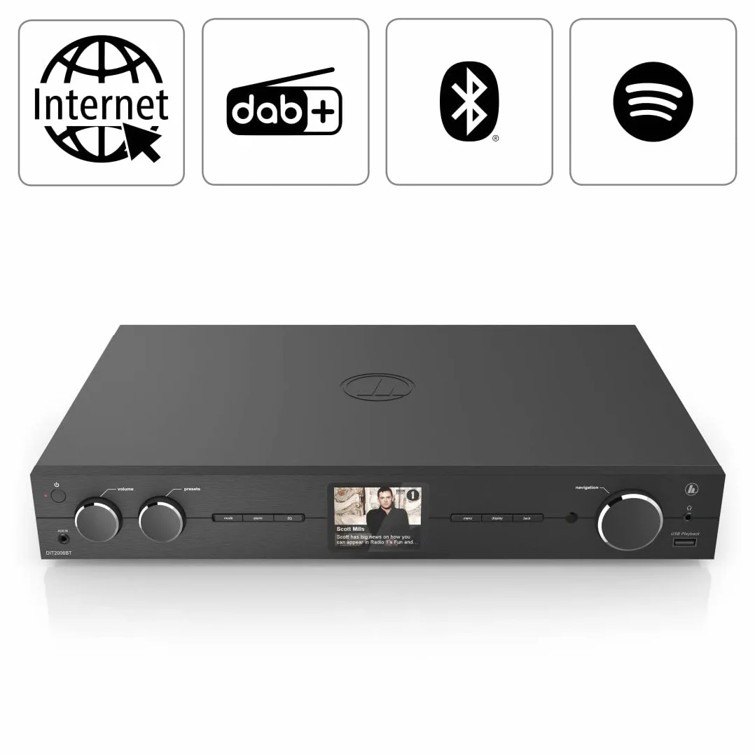 Hama Sintonizzatore HiFi DIT2006BT con radio Internet, DAB/DAB+, Bluetooth