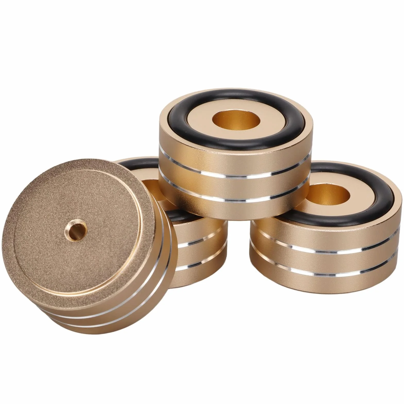 Piedini Isolamento Altoparlanti Antiurto 40x20mm Adesivi per Giradischi Teatro (Oro)