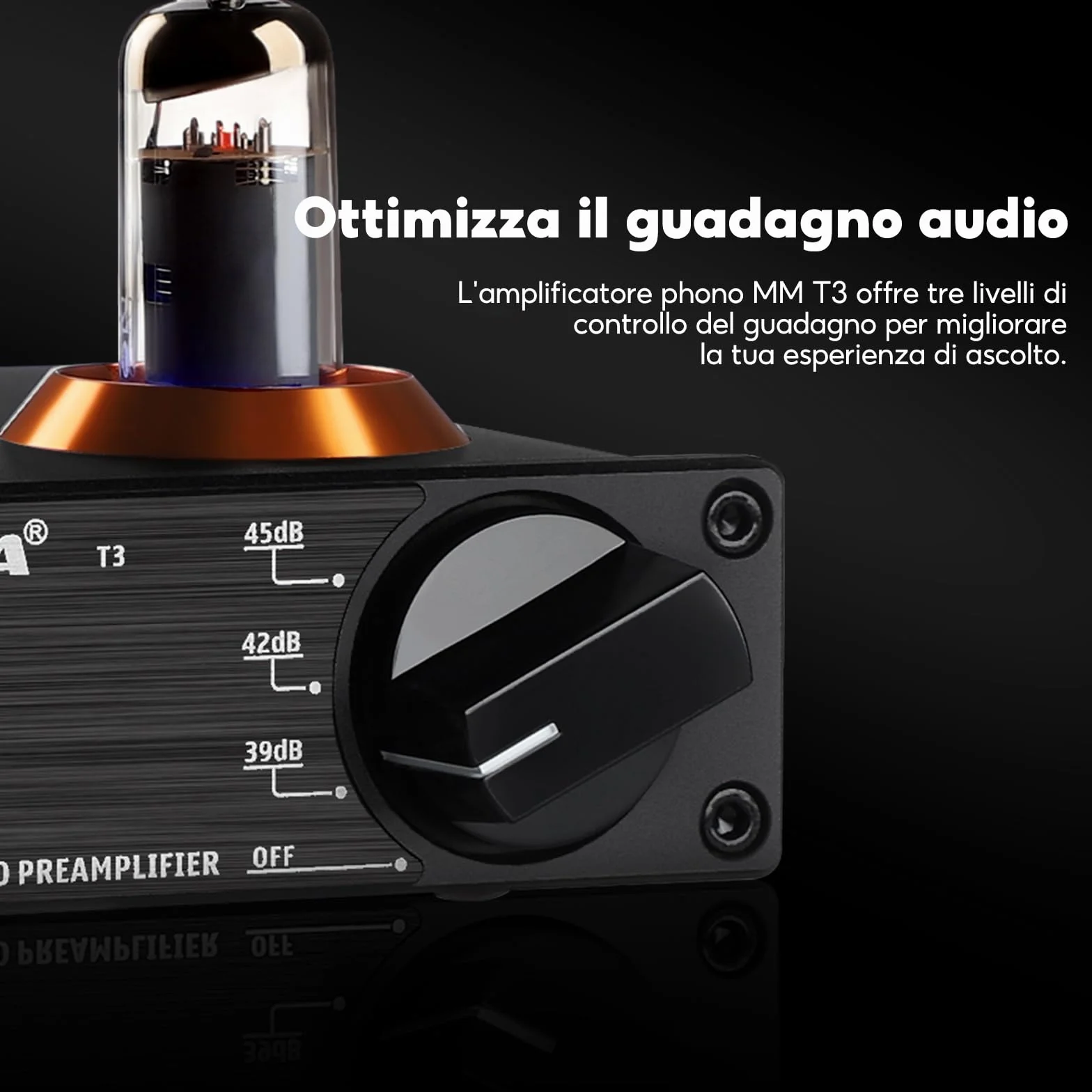 AIYIMA T3 Tube MM Phono Preamplificatore HiFi Stereo Audio per Giradischi