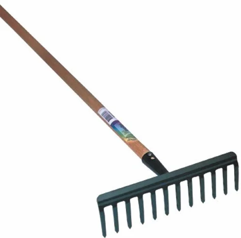 Rastrello 12 denti con manico in legno â€“ Misura 295 mm - Papillon