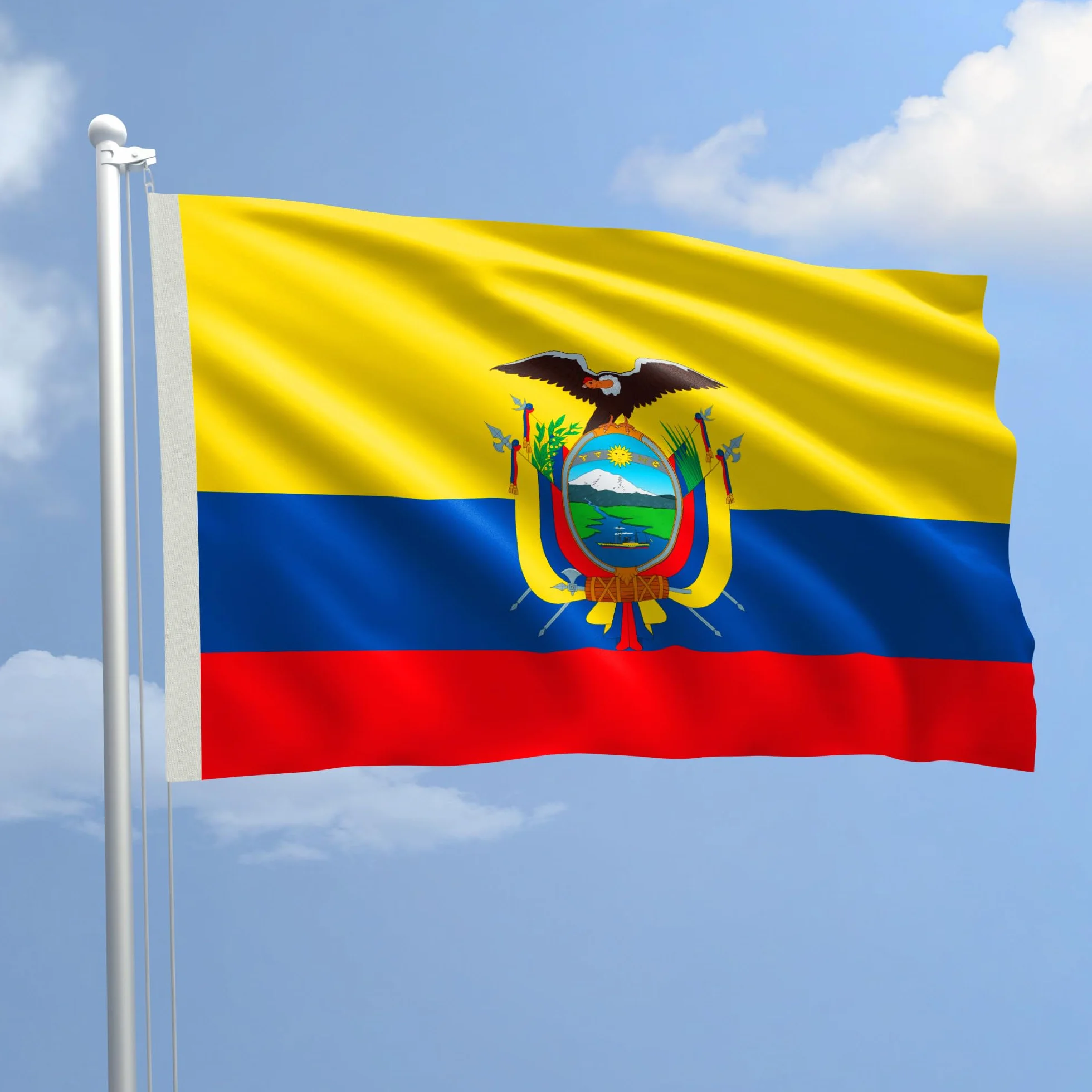 Bandiera Ecuador Tessuto Nautico 100x150