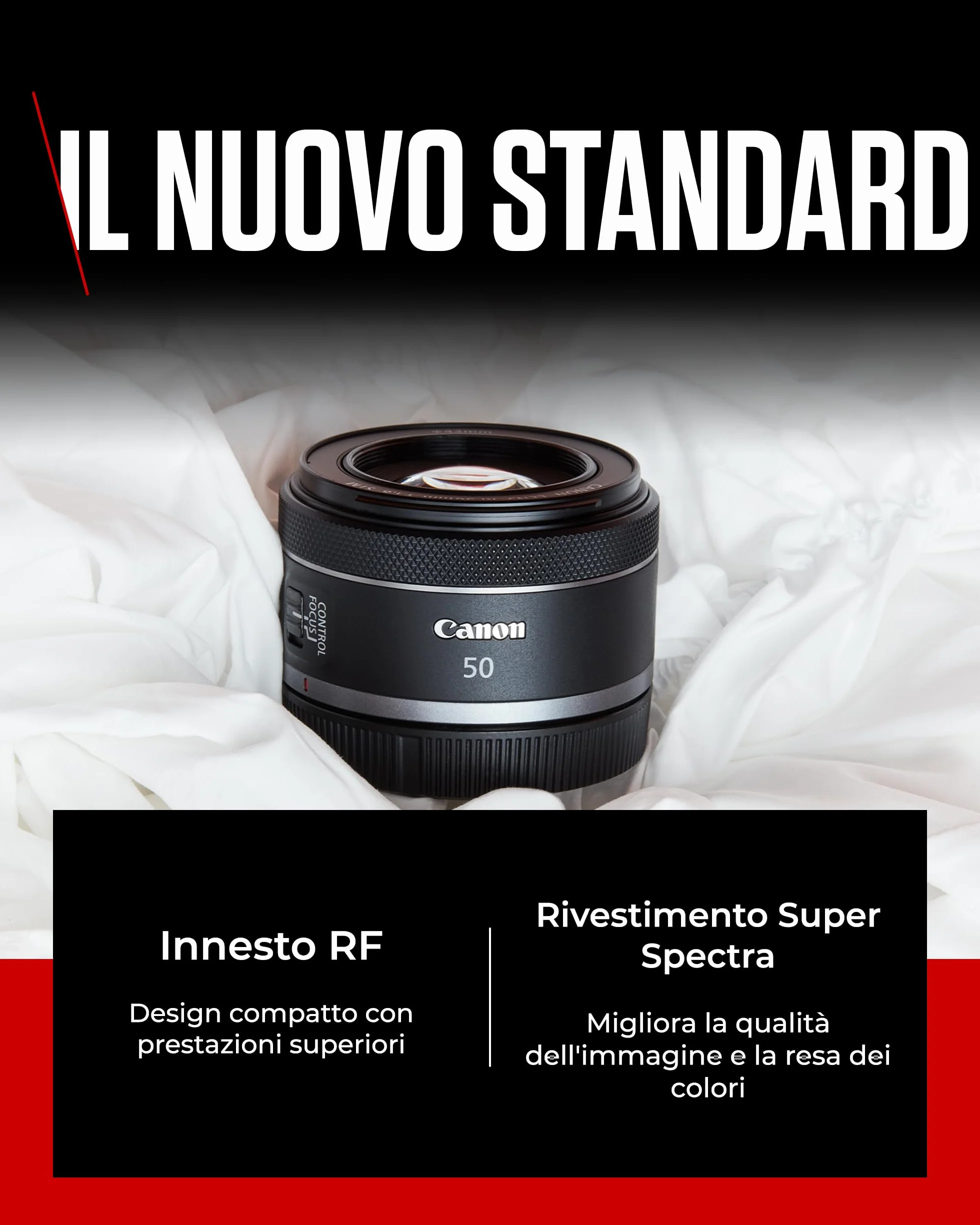 Canon Obiettivo RF 50mm F1.8 STM Compatto e Leggero per Fotocamere EOS Serie R