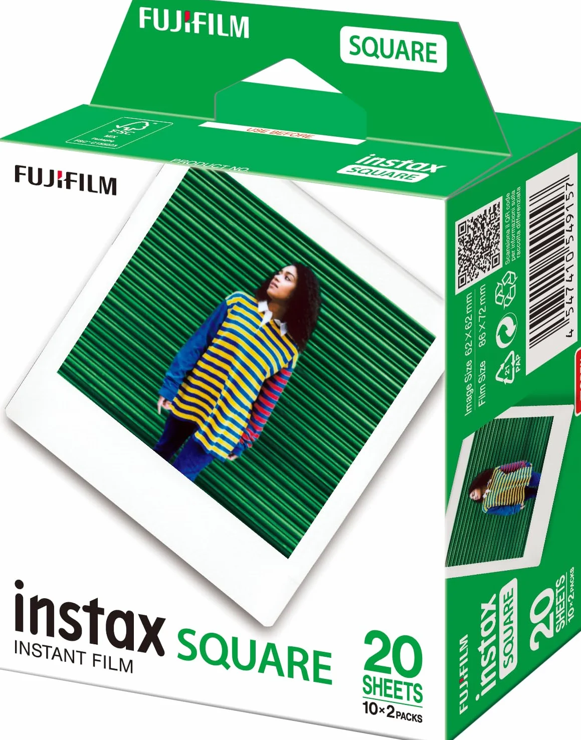 INSTAX SQUARE FILM EU 20 Zdjęć Biała Ramka
