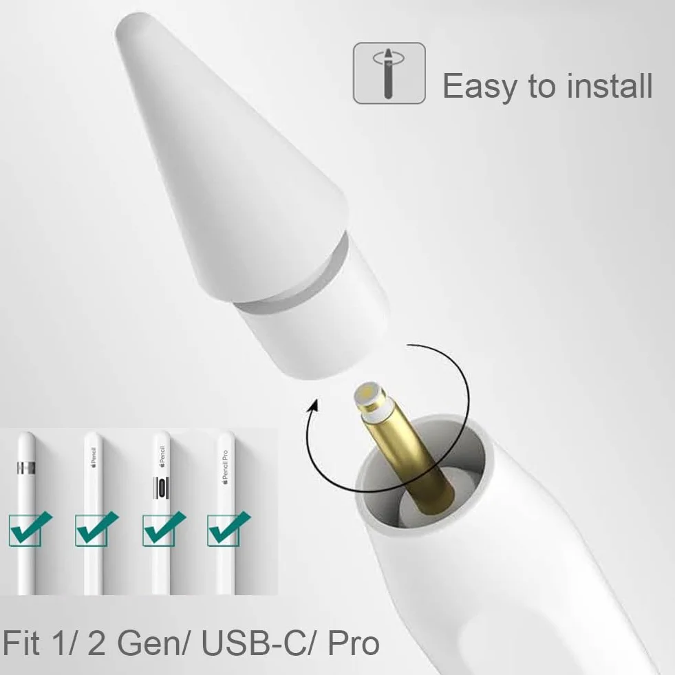 Apple Pencil pennini ricambio 1a/2a generazione Pro USB-C iPad accessori confezione da 8