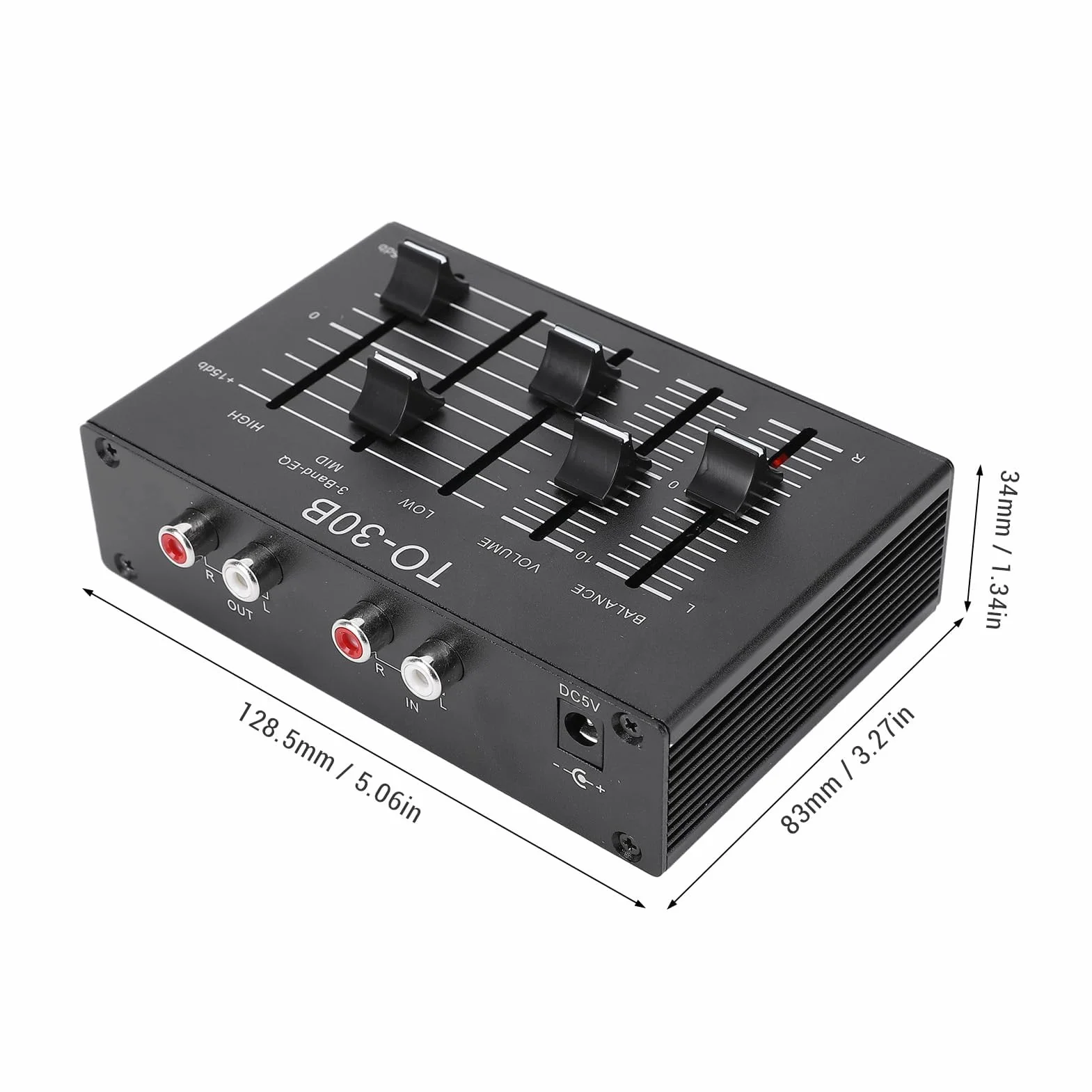 Equalizzatore Audio 3 Bande Stereo Preamplificatore con Bilanciamento Alto Medio Basso per Home Theater HIFI
