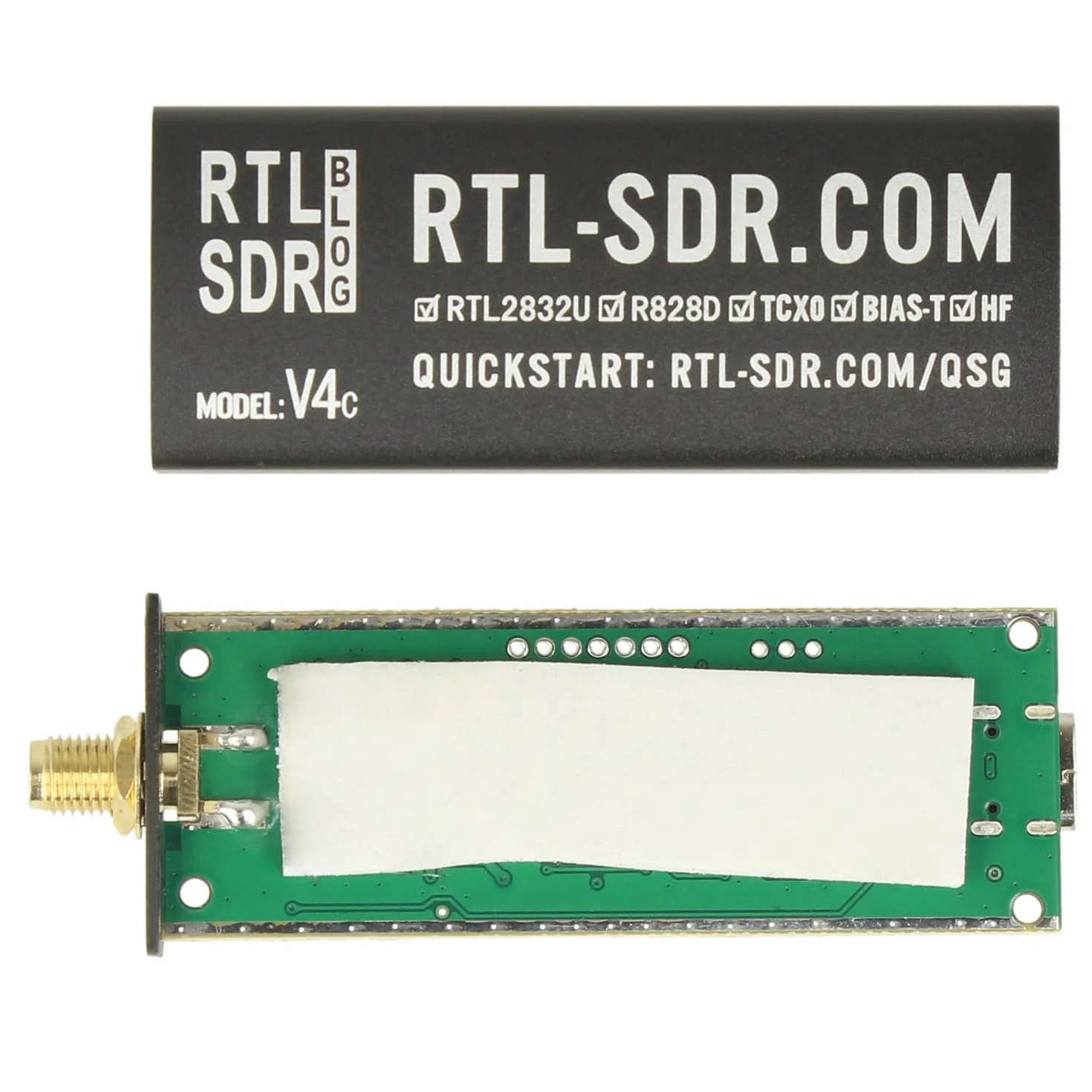 RTL-SDR Blog V4 R828D RTL2832U 1PPM TCXO SMA Software Defined Radio USB-C