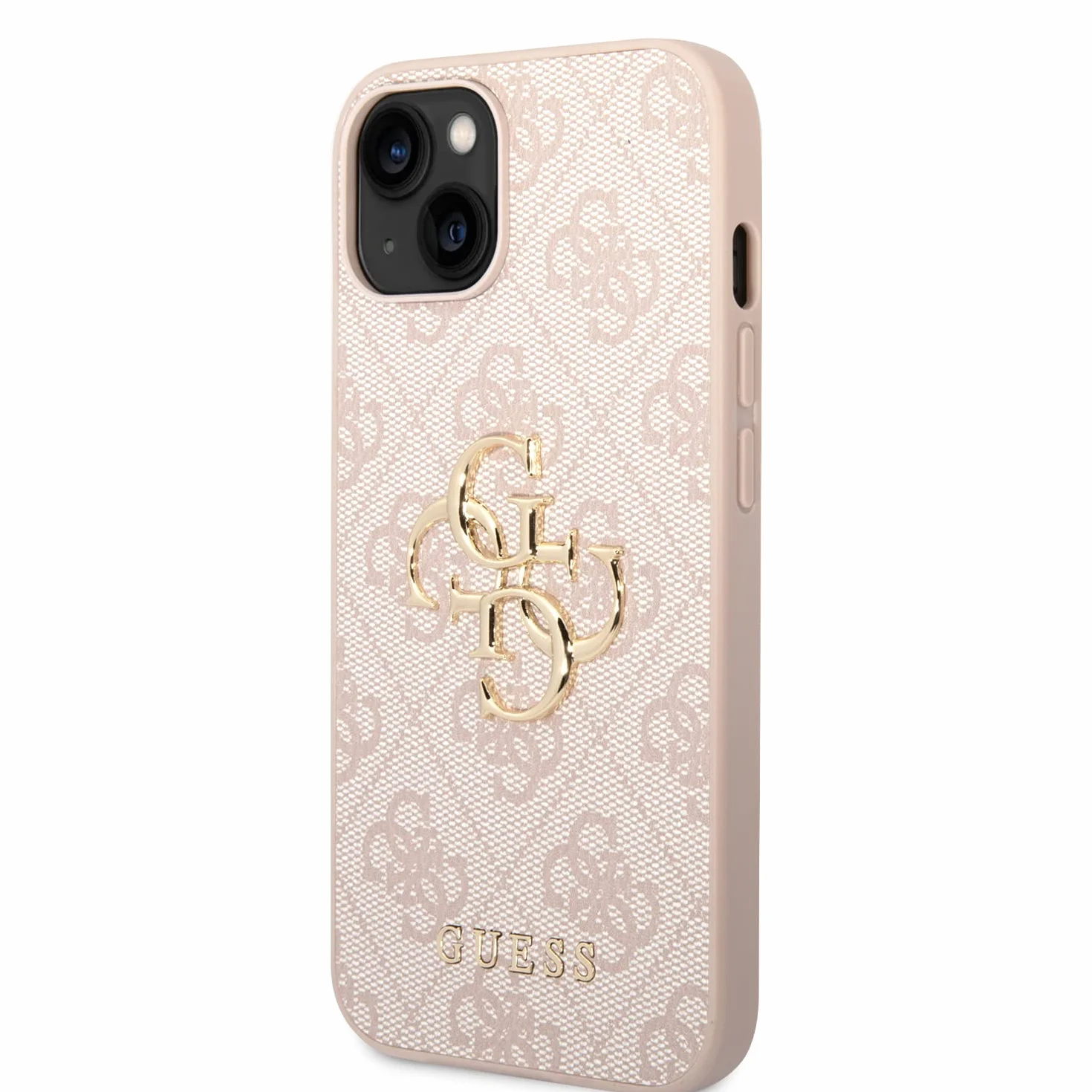GUESS GUHCP15S4GMGPI Custodia rigida iPhone 15 6.1" con logo Big Metal