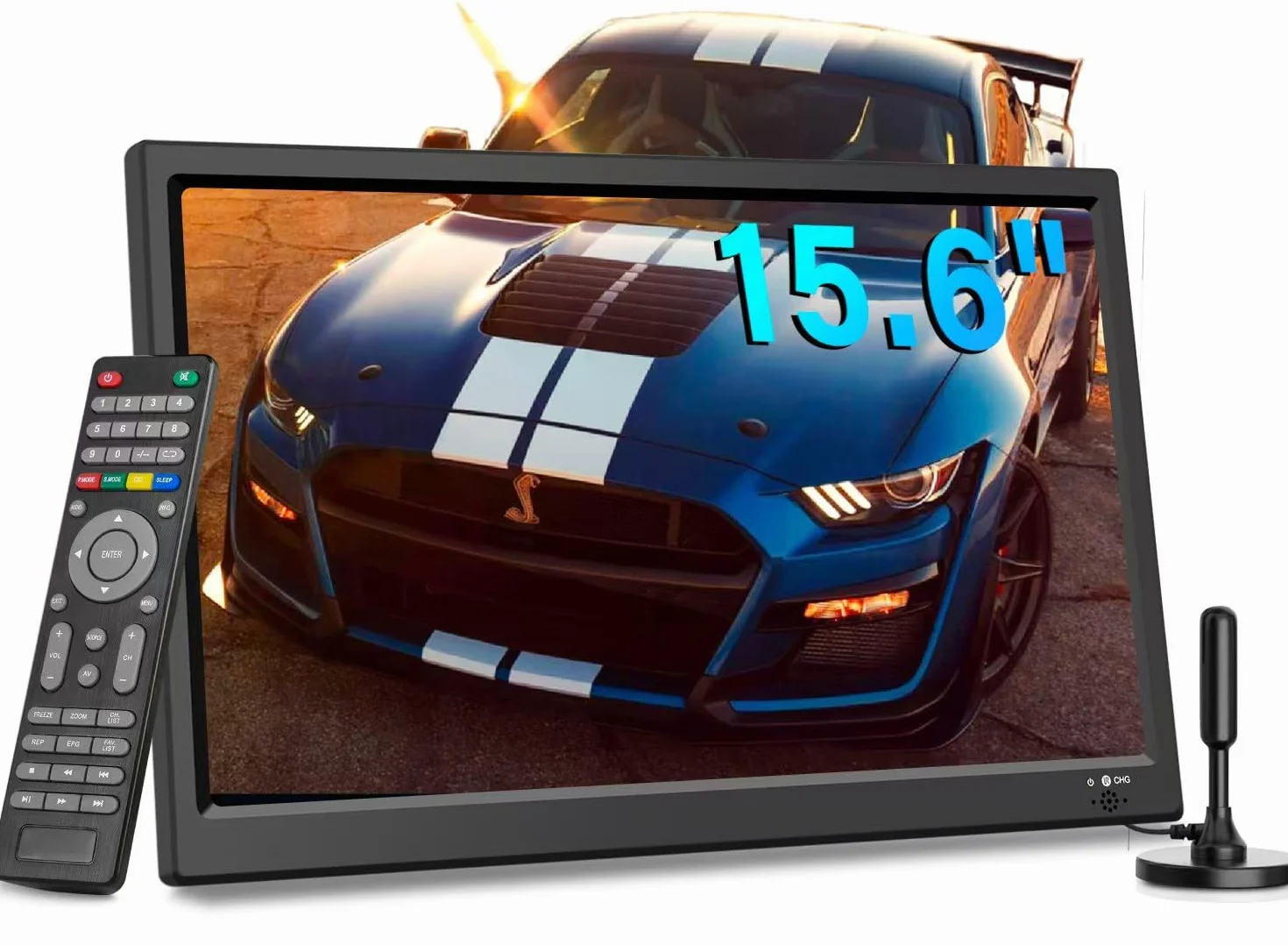 KCR TV digitale ricaricabile 15,6 pollici DVB-T2 HDMI USB