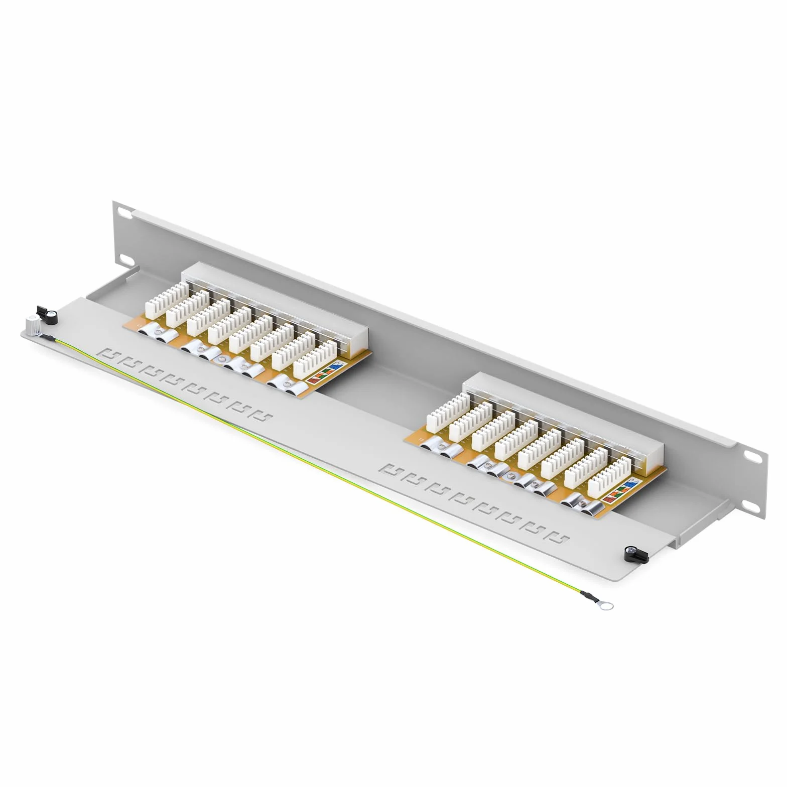 Pannello patch Cat 6 LSA 16 porte schermato 19 cali 1U RJ45 Professional TIA568A TIA568B