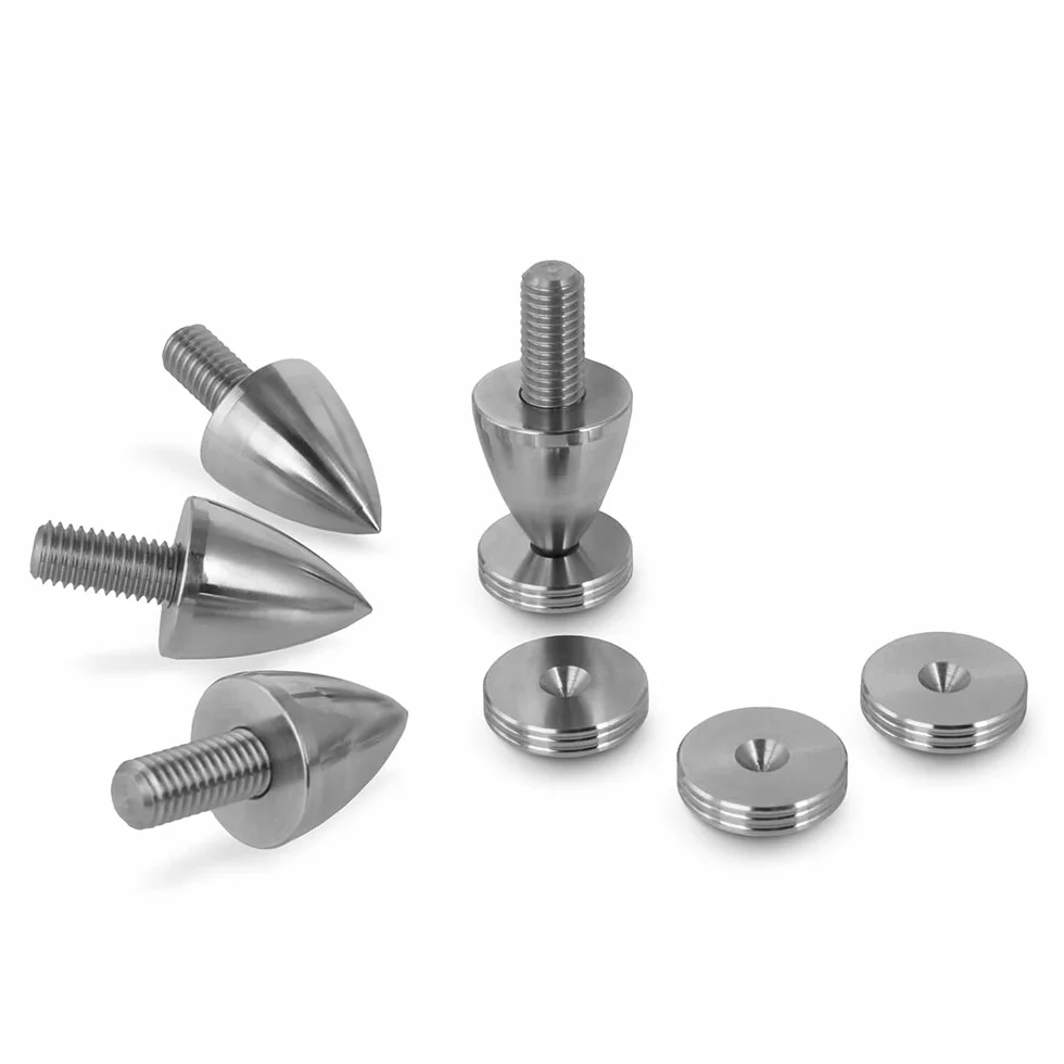 PrecisionGeek M6 25mm Acciaio Inossidabile Spike/Cono Absorber Altoparlanti Vite Piedino - 4 pz