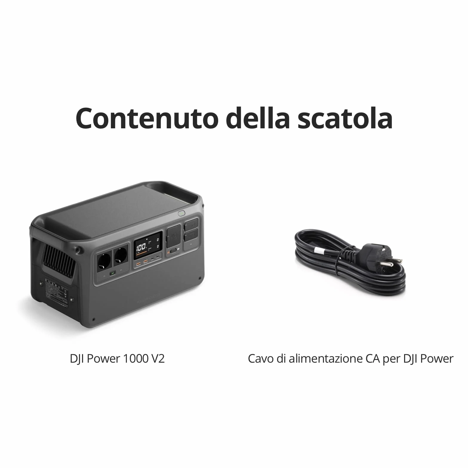 DJI Power 1000 V2 generatore di corrente portatile, centrale elettrica portatile, batteria LFP da 1024 Wh, uscita stabile da 2600 W, ricarica 0-80% in 37 min,power station per casa, camper off-grid