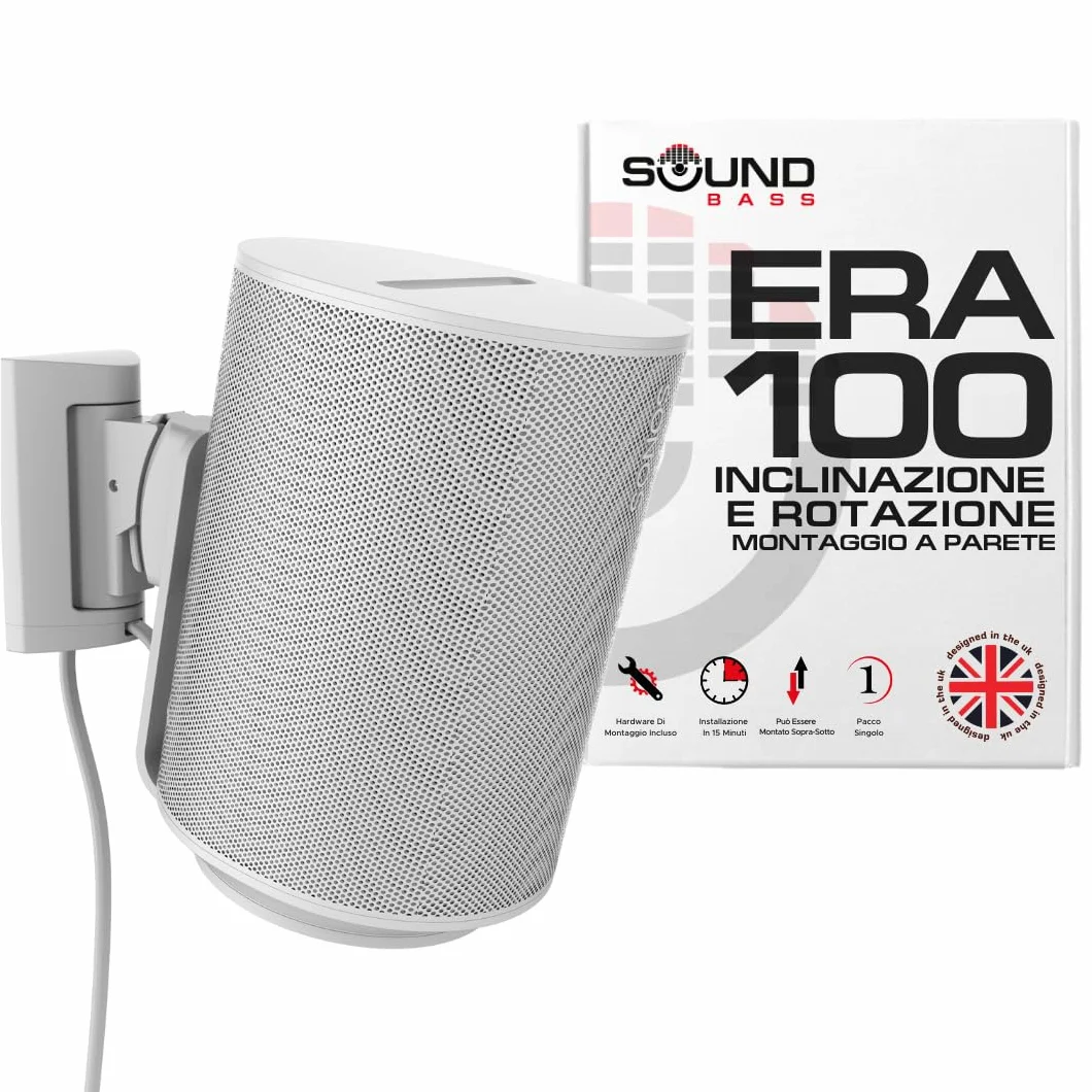 Supporto da Parete ERA 100 Inclinabile Girevole Bianco per Sonos ERA 100 & ERA 100 SL