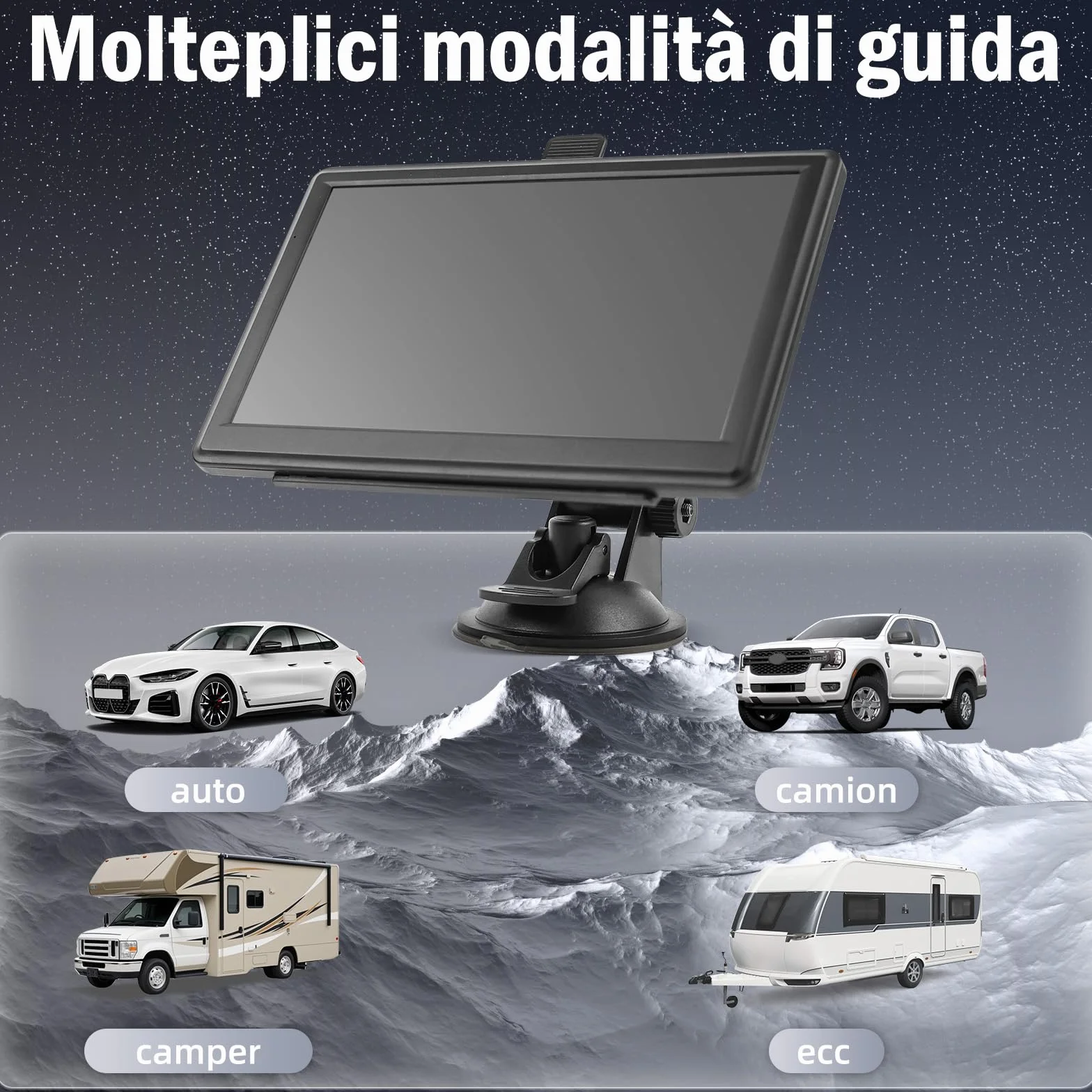Kit navigazione GPS universale 7 pollici auto camion camper con supporto trasmettitore FM