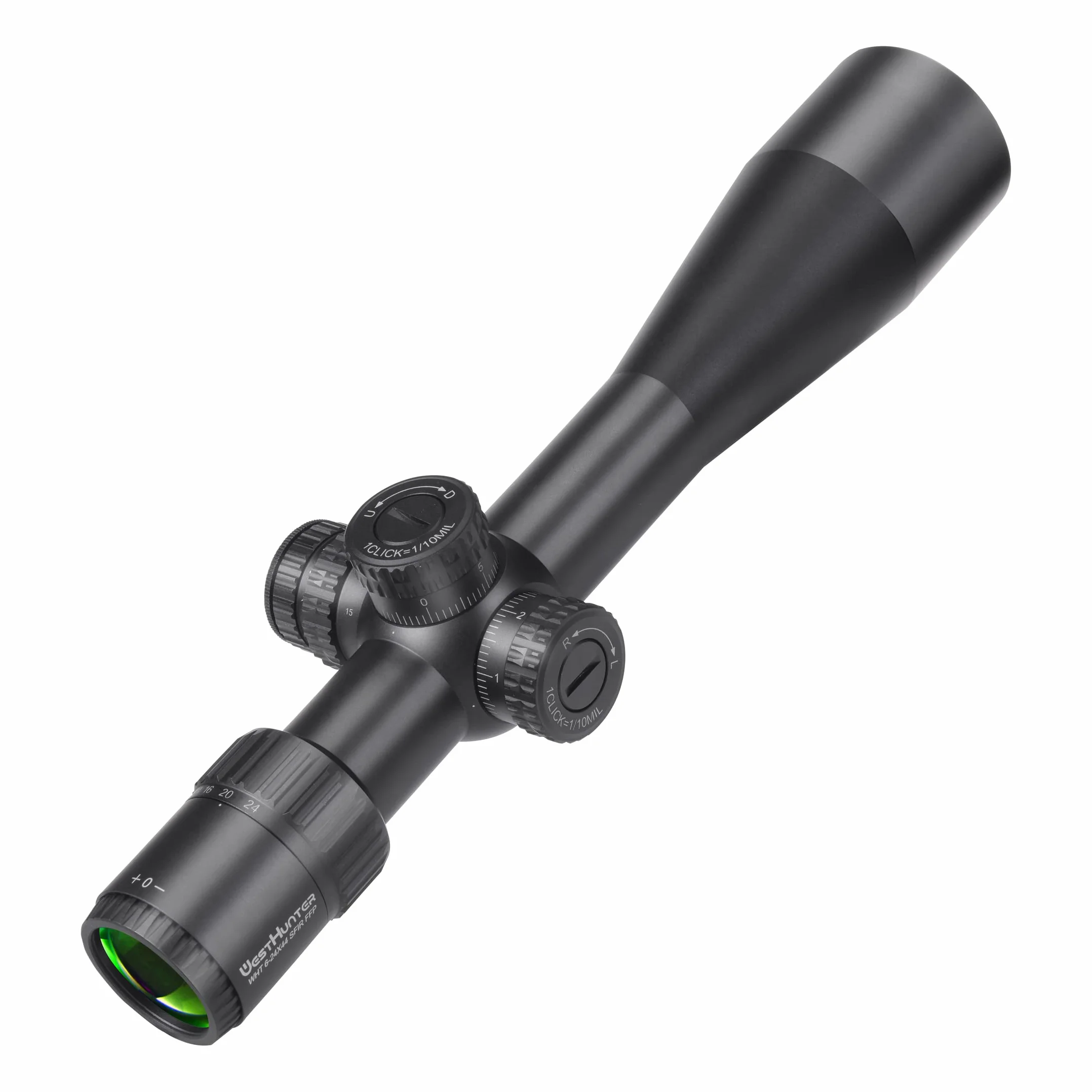 WestHunter Optics WHT SFIR FFP Cannocchiale da Competizione Compatto Reticolo Illuminato Rosso Vetro Inciso 1/10 MIL Tubo 30 mm Mirini Tattici di Precisione